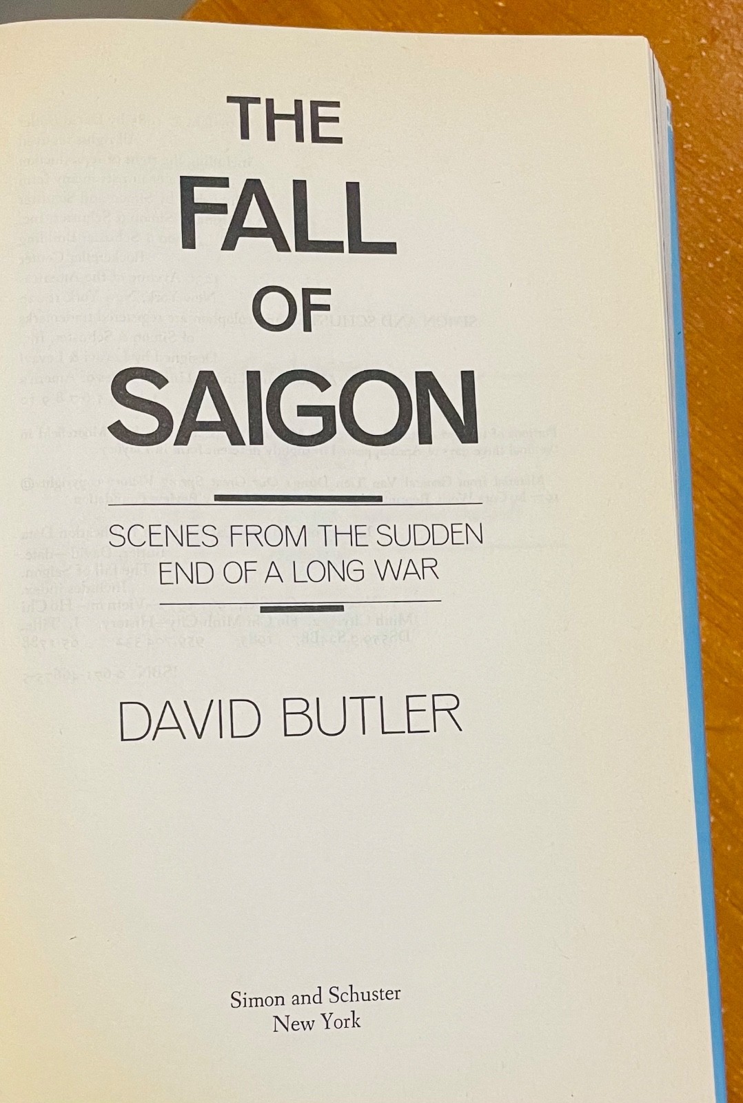 The Fall Of Saigon – David Butler, First Edition, NearFine (VG dust jacket) 1985