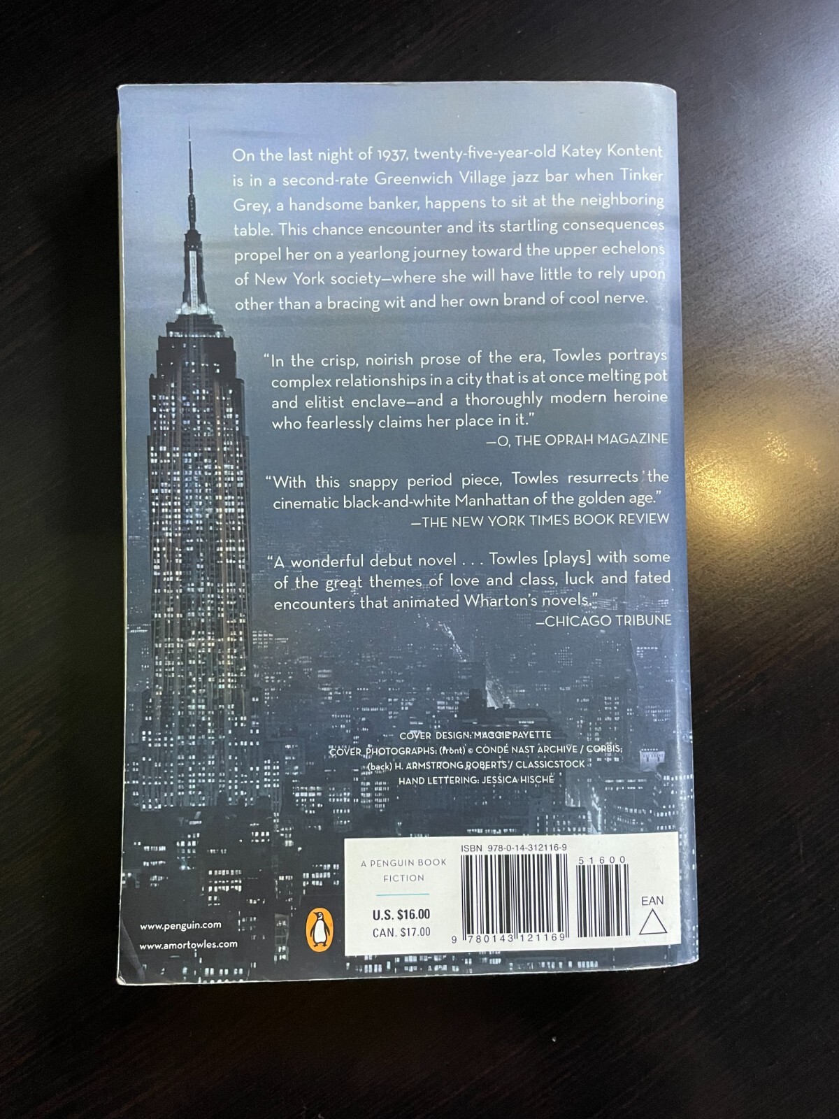Rules of Civility: A Novel by Amor Towles PAPERBACK 2012