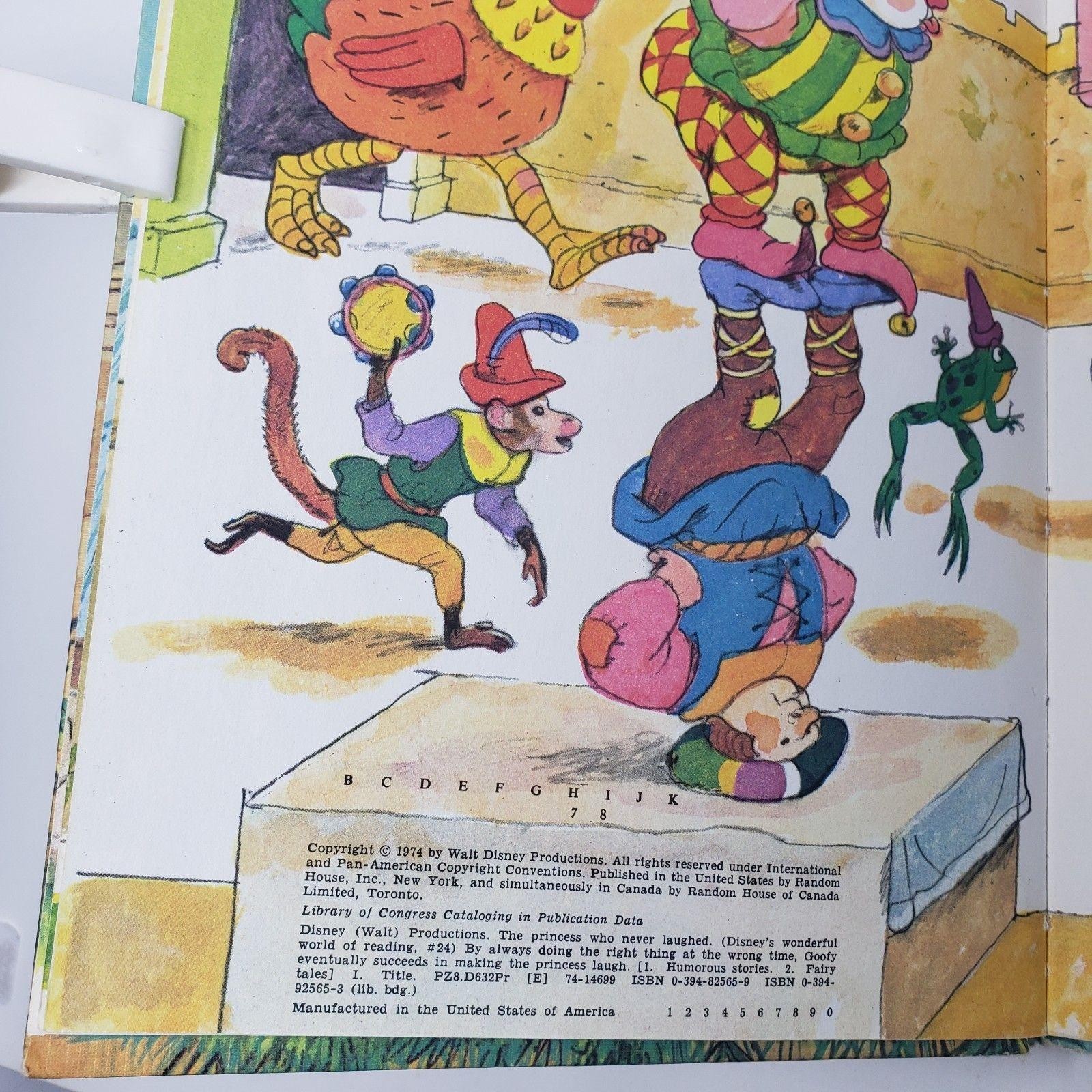 Vintage 1974 The Princess Who Never Laughed Walt Disney Hardcover Kids Book
