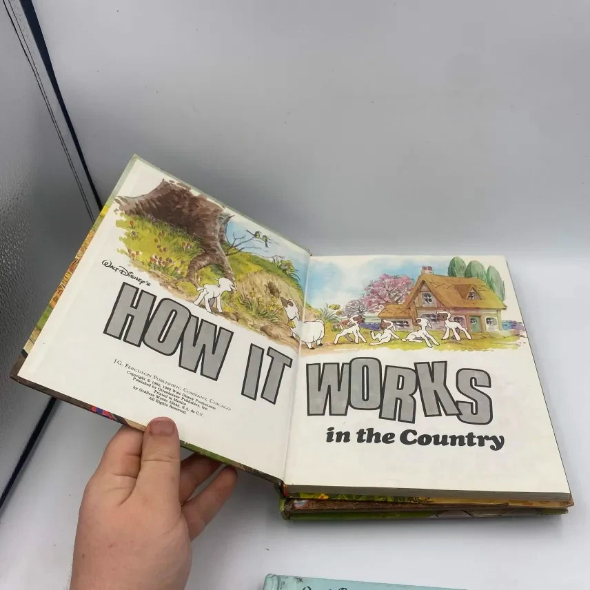 Vintage Lot 3 Walt Disney’s How It Works In The Country, City, Home HC Books
