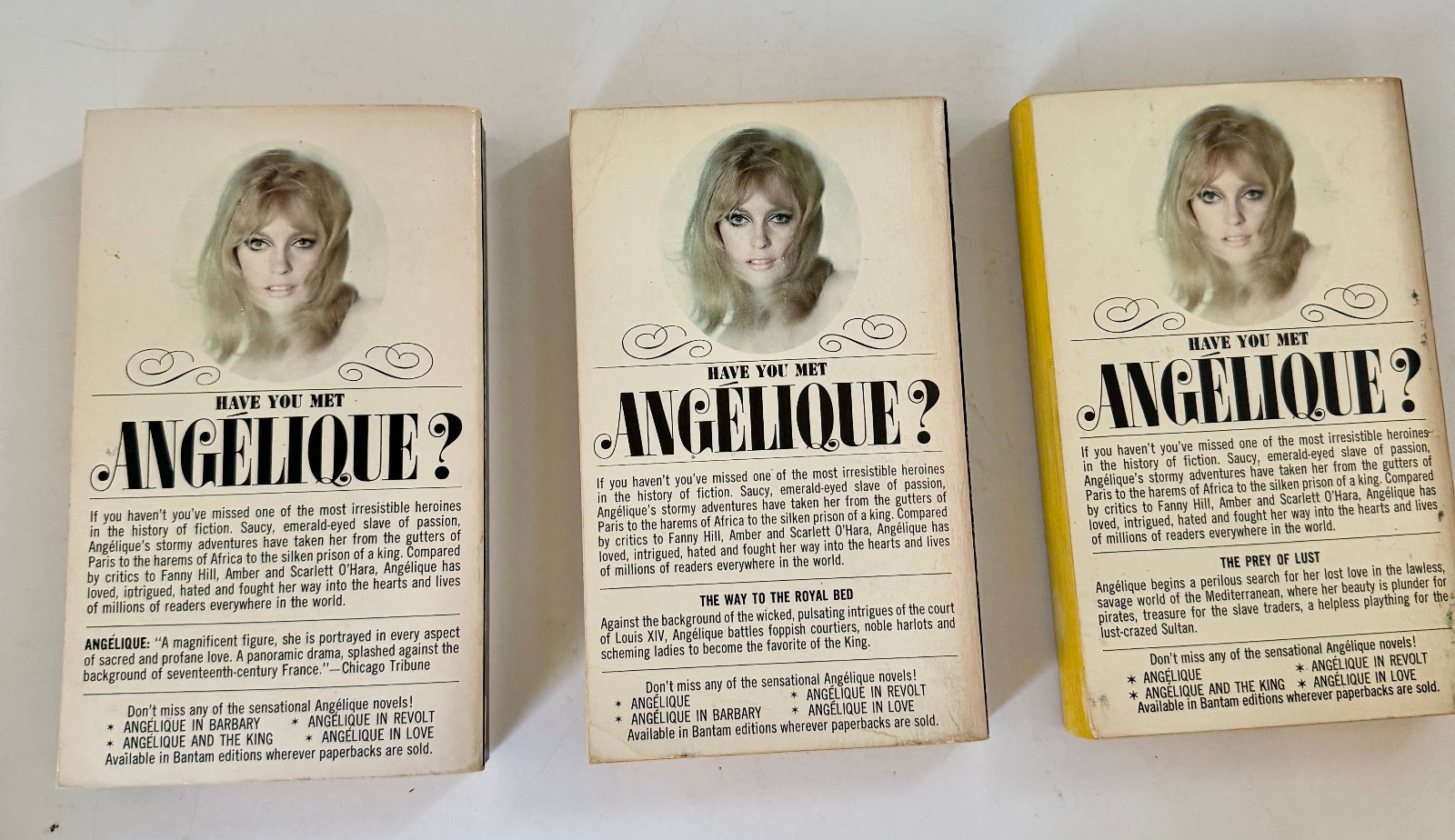 Angelique by Sergeanne Golon Vintage Romance Series Complete Paperback Set of 9