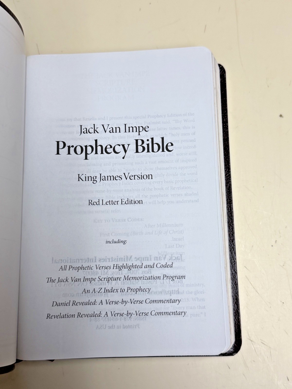 The Jack Van Impe Prophecy Bible/ KJV [ Red Letter Edition Special Edition