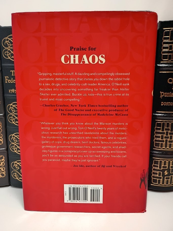 Chaos by Tom O’Neil 2019 First Ed HC Manson CIA Secret History of the Sixties