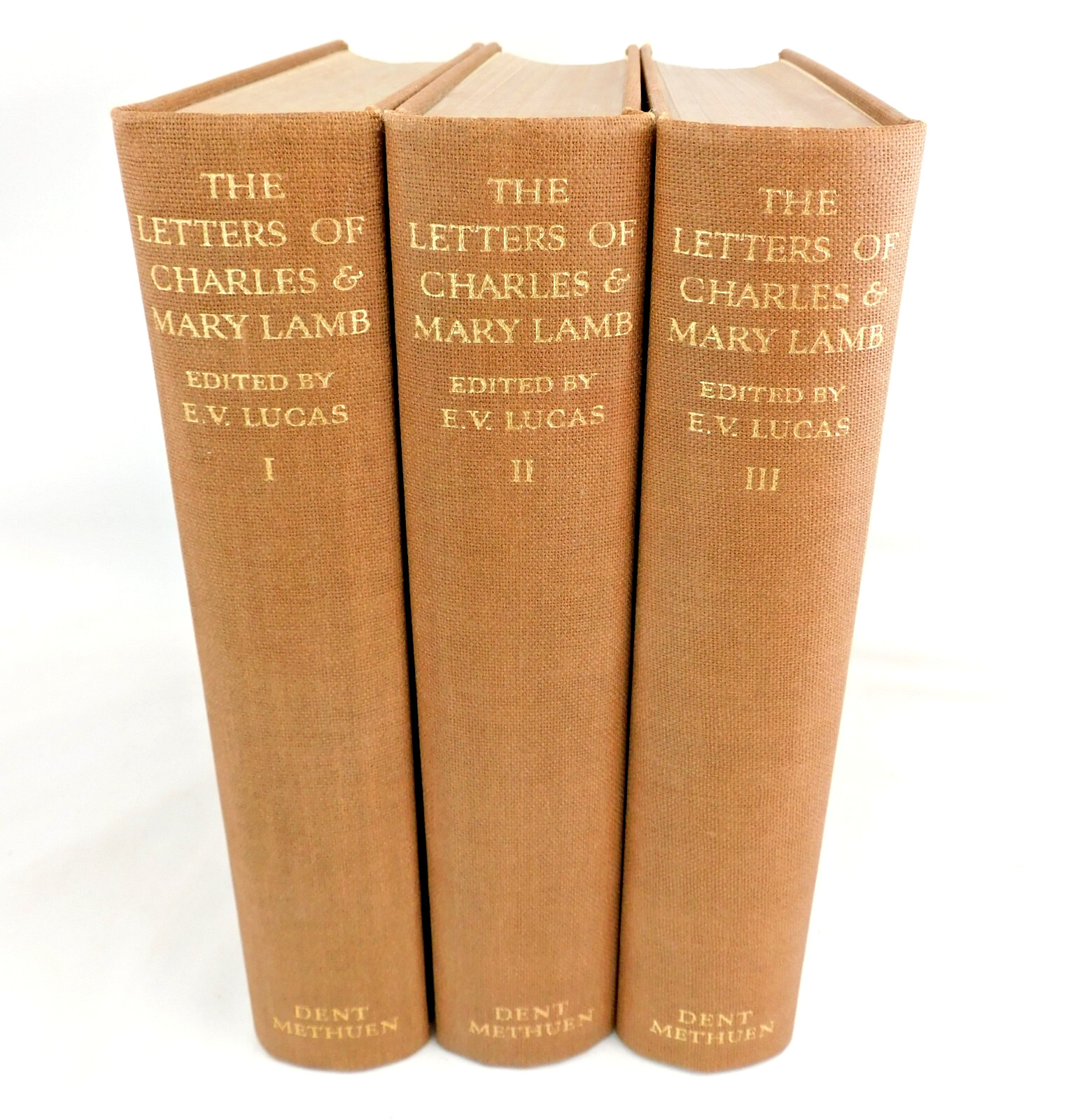Letters Of Charles and Mary Lamb 3 Vol 1935 HC Dent Methuen Great Britain VGC