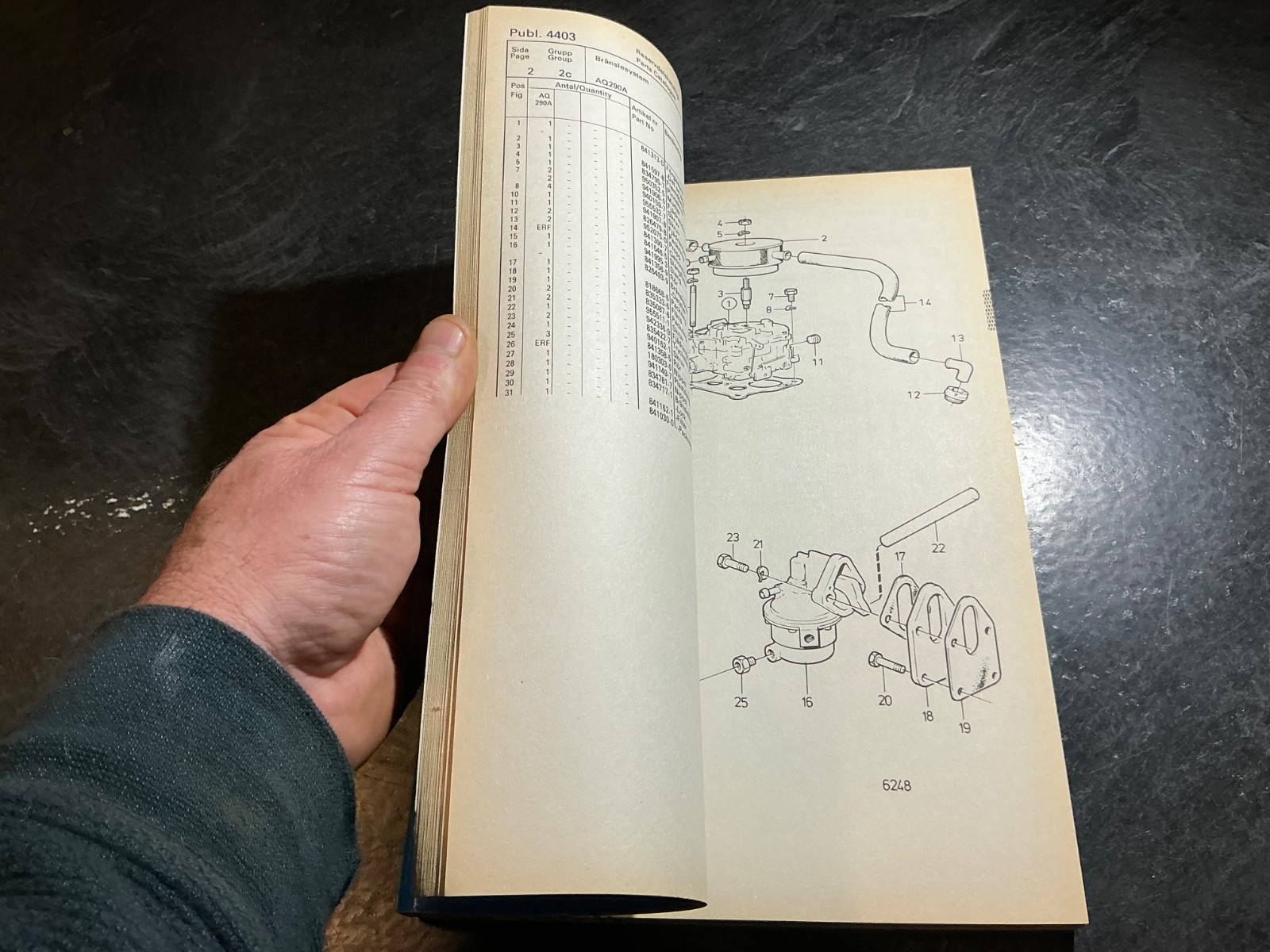 Volvo Penta AQ290A Parts Catalogue GM 5.7L 350 cu. in. V8