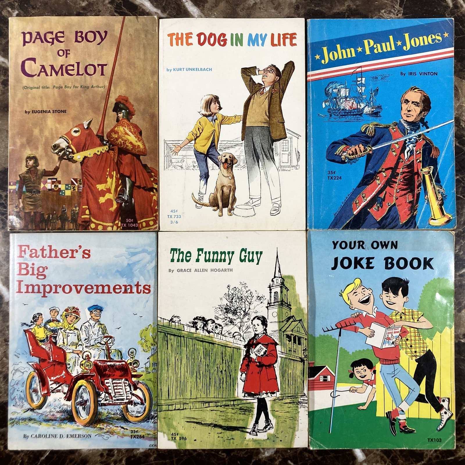 Lot of 23 Vintage Scholastic Paperback Kids Books 1960s SBS TX TW Jokes History