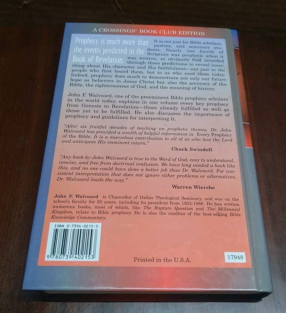 EVERY PROPHESY OF THE BIBLE John F. Walvoord 1999 Hardcover „Learn The Truth“ EX