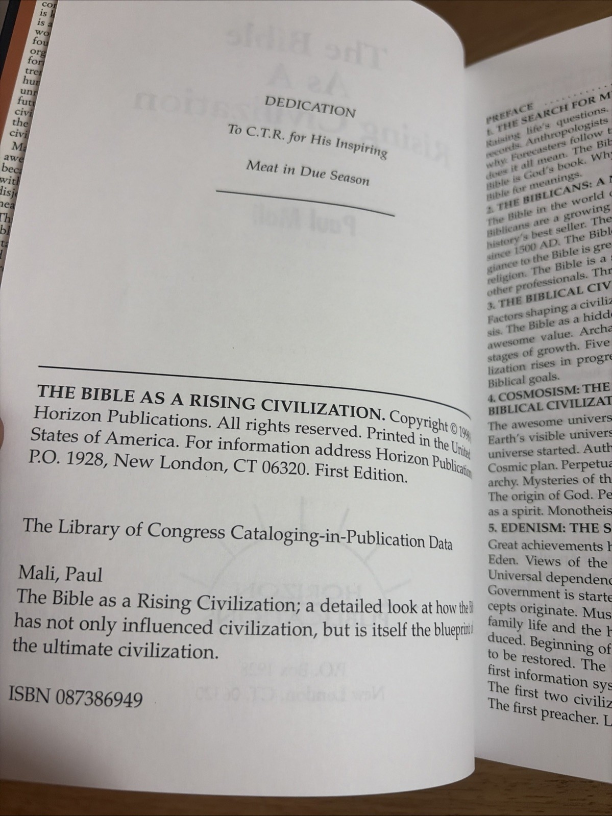 The Bible as A Rising Civilization by Paul Mali