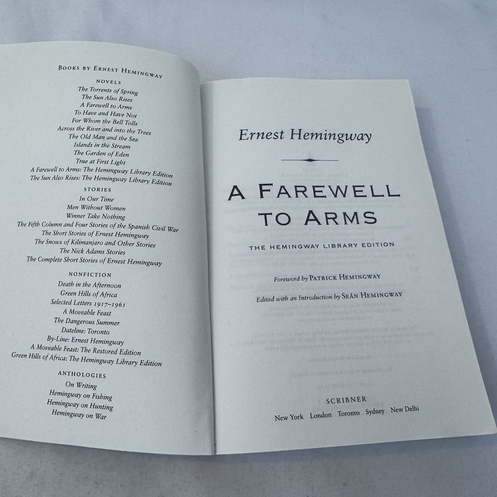 A Farewell to Arms by: Ernest Hemingway (2014, Scribner, Trade Paperback, Acc…