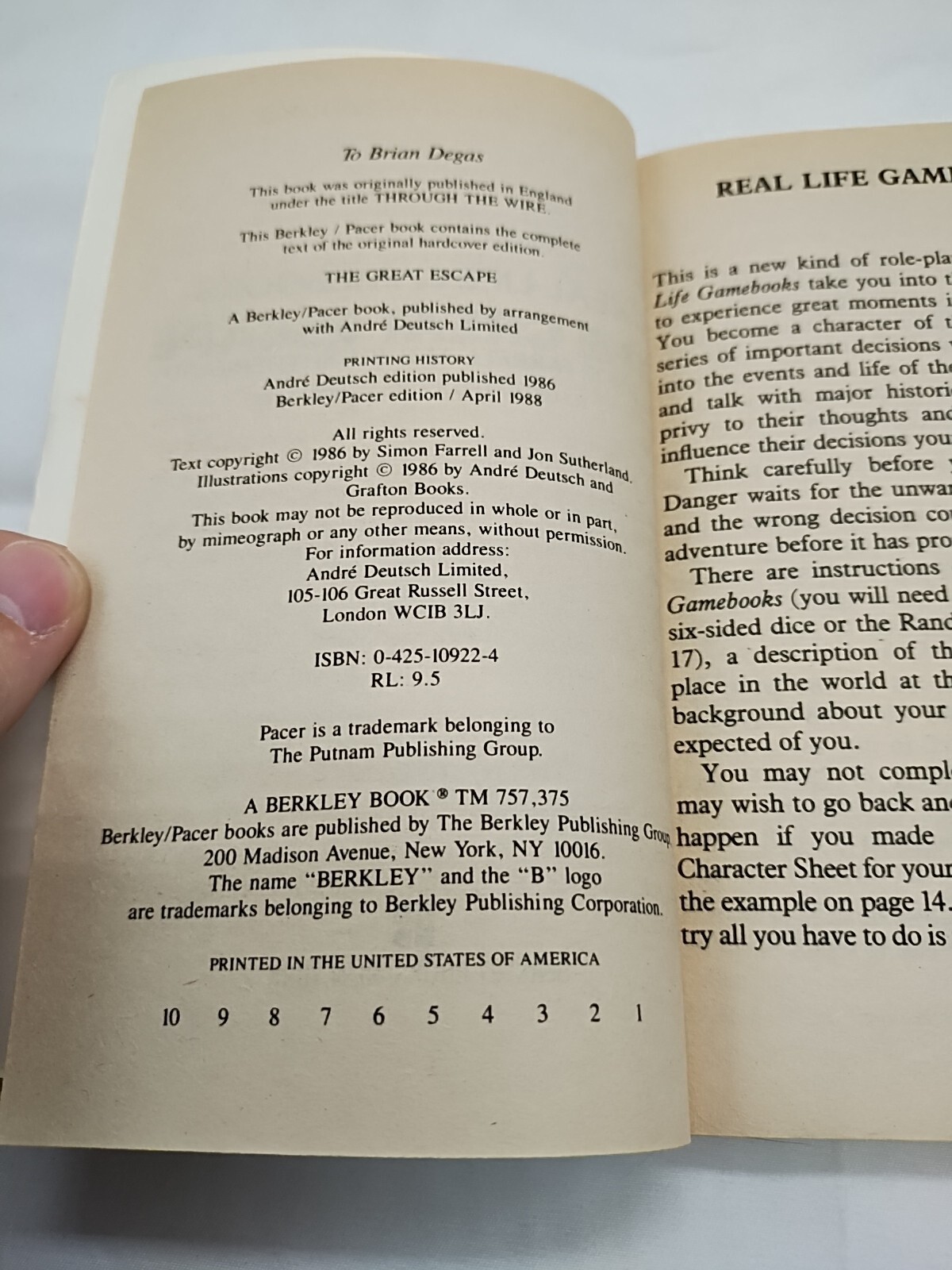 A Real Life Gamebook The Great Escape Choose Your Own Adventure Book