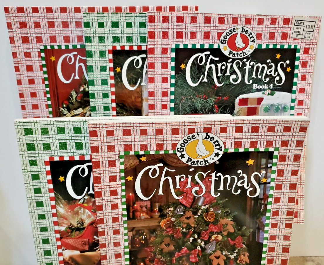 Lot of 5 Gooseberry Patch Christmas Holidays Cookbooks Crafts Book 1,2,3,4,6 EUC