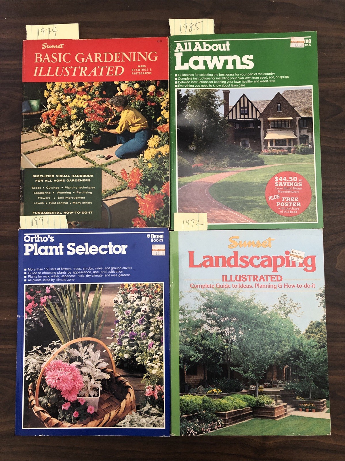 VINTAGE GARDENING BOOKS – LOT, 7 IN TOTAL