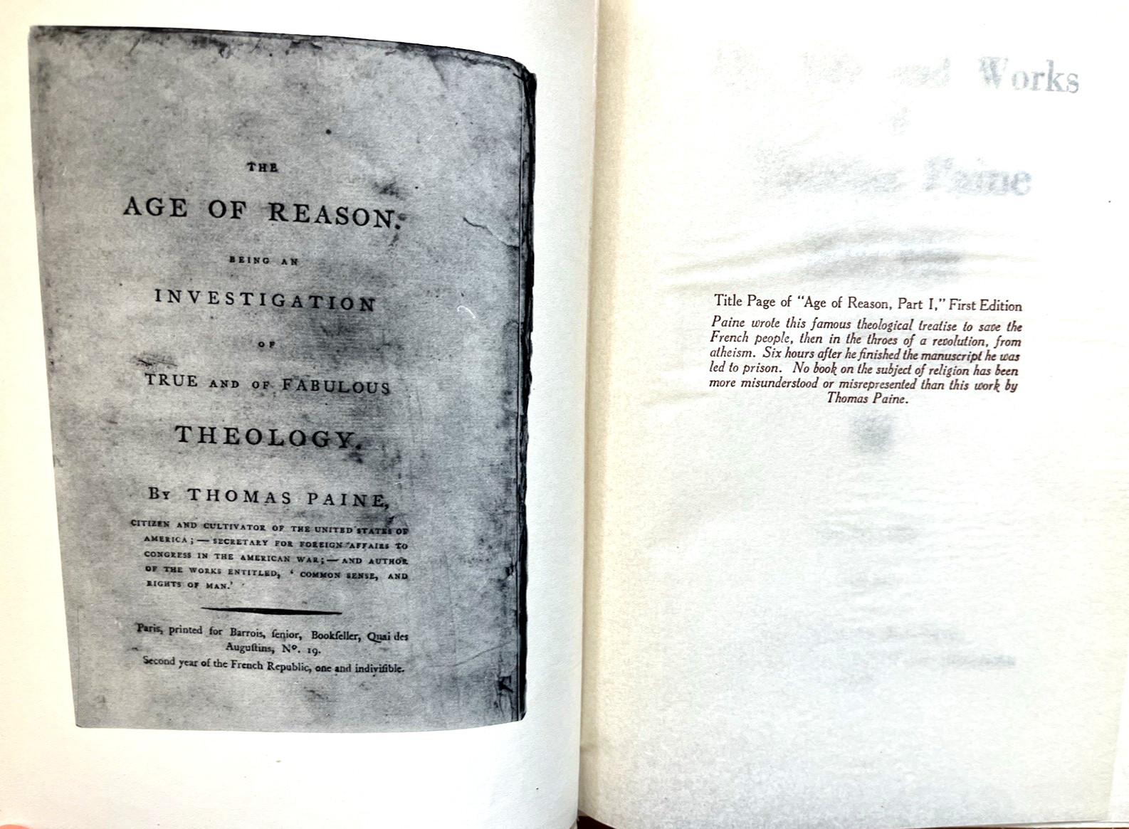 The Life and Works of Thomas Paine (1925 Patriots Ed. Complete 10 Vol) Very Good