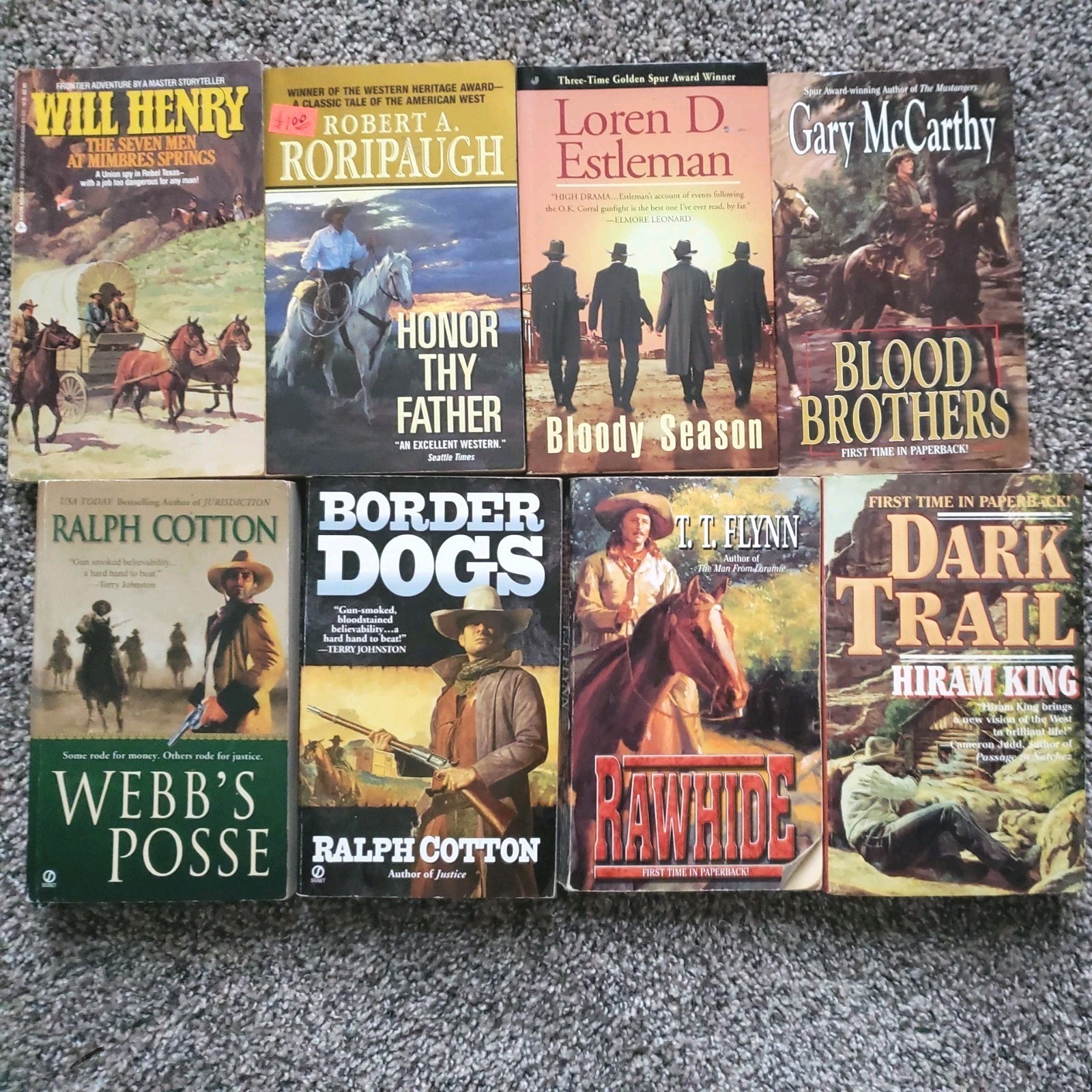 17 Western/Action/Romance PB Books–Cotton/McMurtry/Murray various authors
