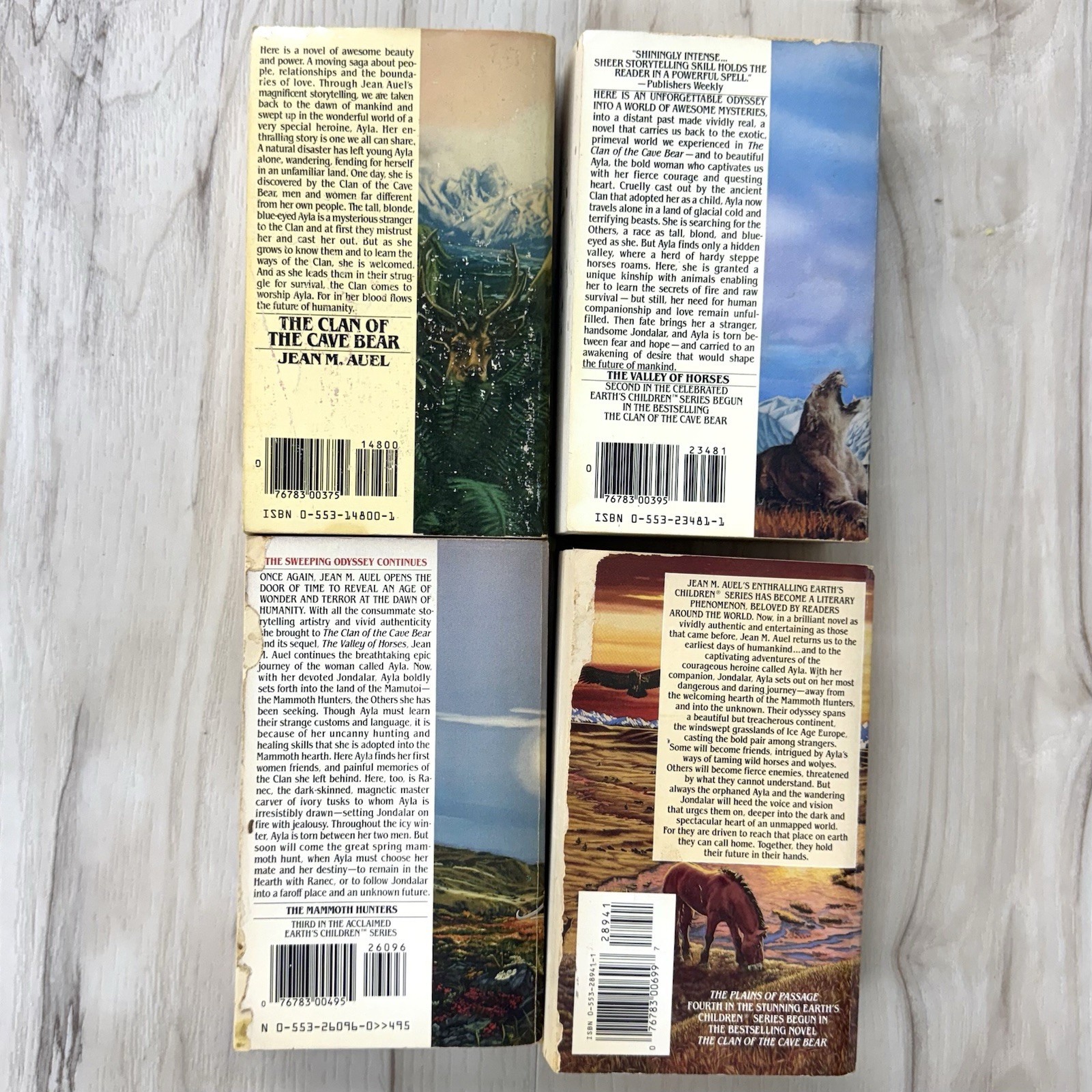 VTG 80s Lot 4 Earth’s Children Series Paperback Books by Jean M Auel Bantam