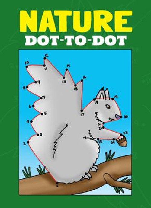 Nature Follow-The-Dots : Coloring Book Paperback Winky Adam