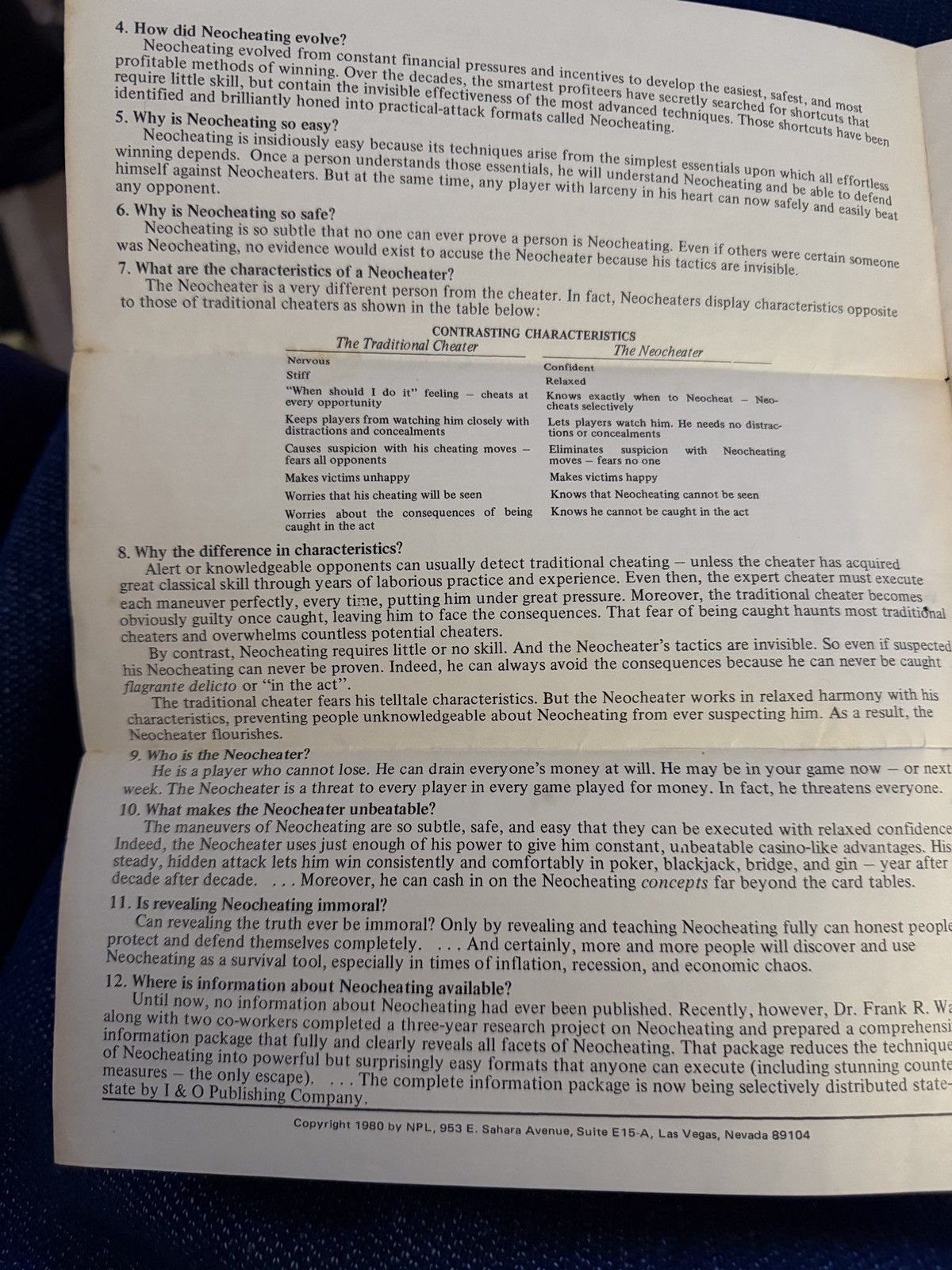 1st EDITION Neocheating Manuscript Book AND RARE Pamphlet by Frank R. Wallace