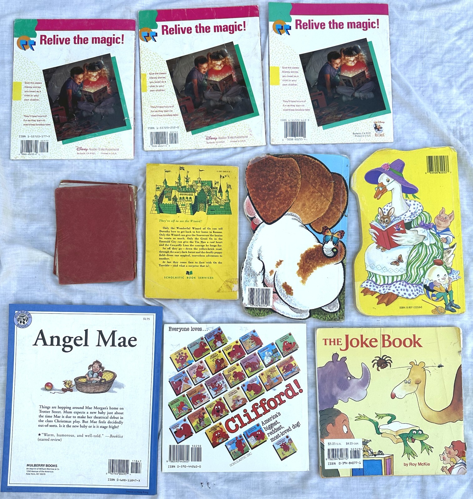 Lot of 10 Vintage Children’s Books, The Wizard of Oz and Others