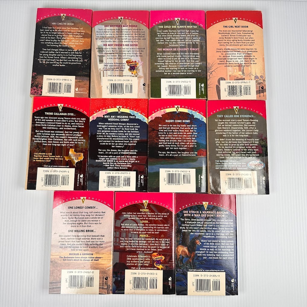 11x Vtg Silhouette Special Ed Romance Books/Novels – Multiple Titles & Authors