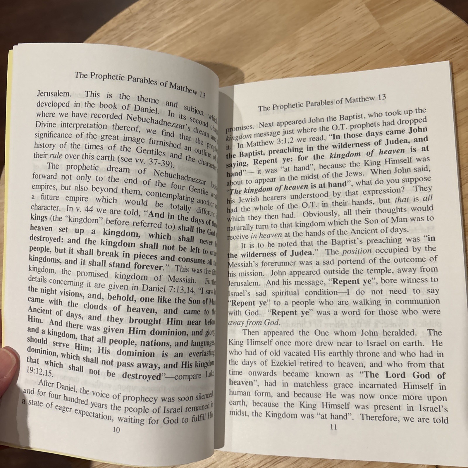 The Prophetic Parables Of Matthew 13 By Arthur W. Pink PB