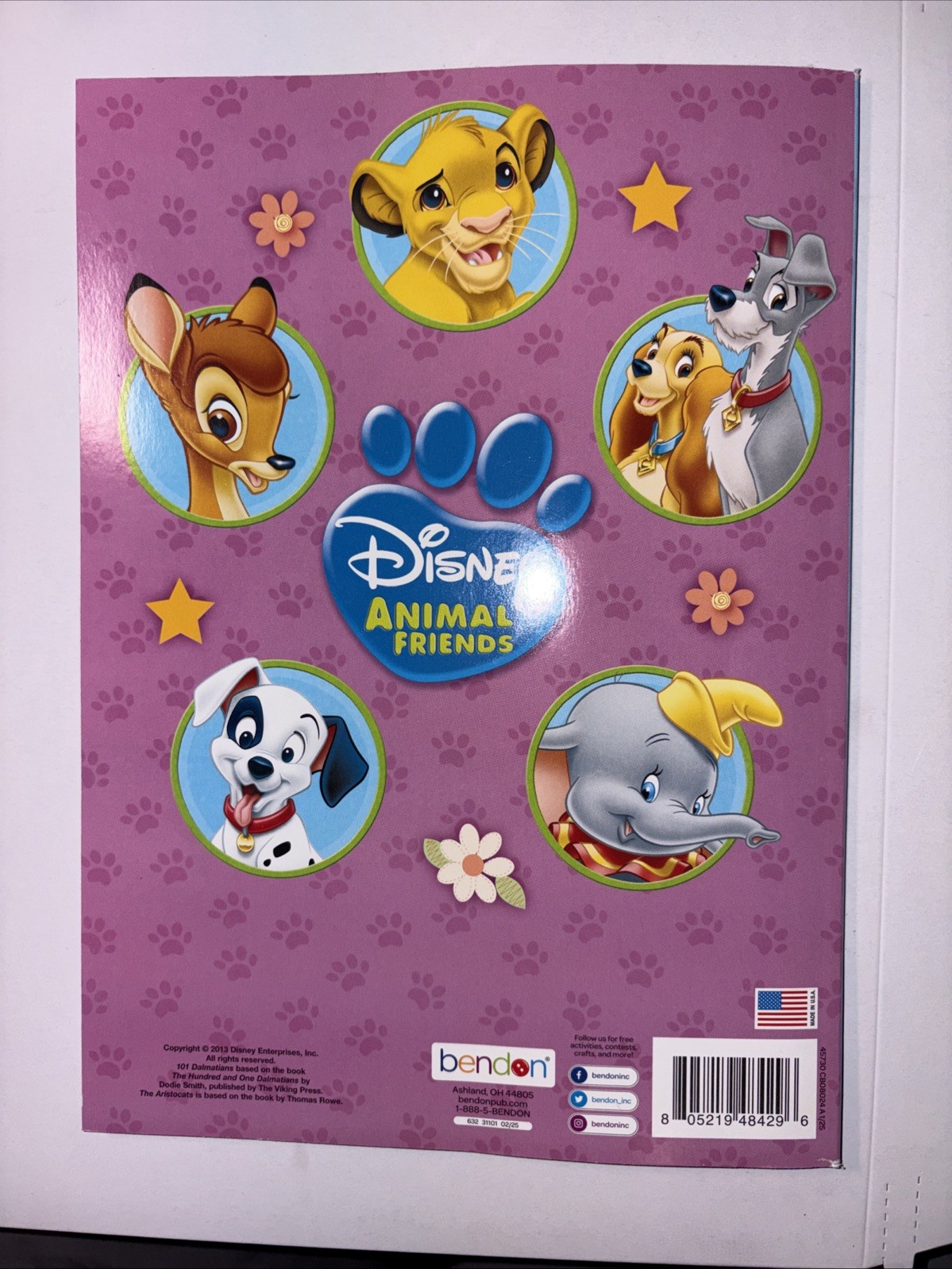 Disney Animal Friends Big Fun Coloring Book Tear Share 80 Pages