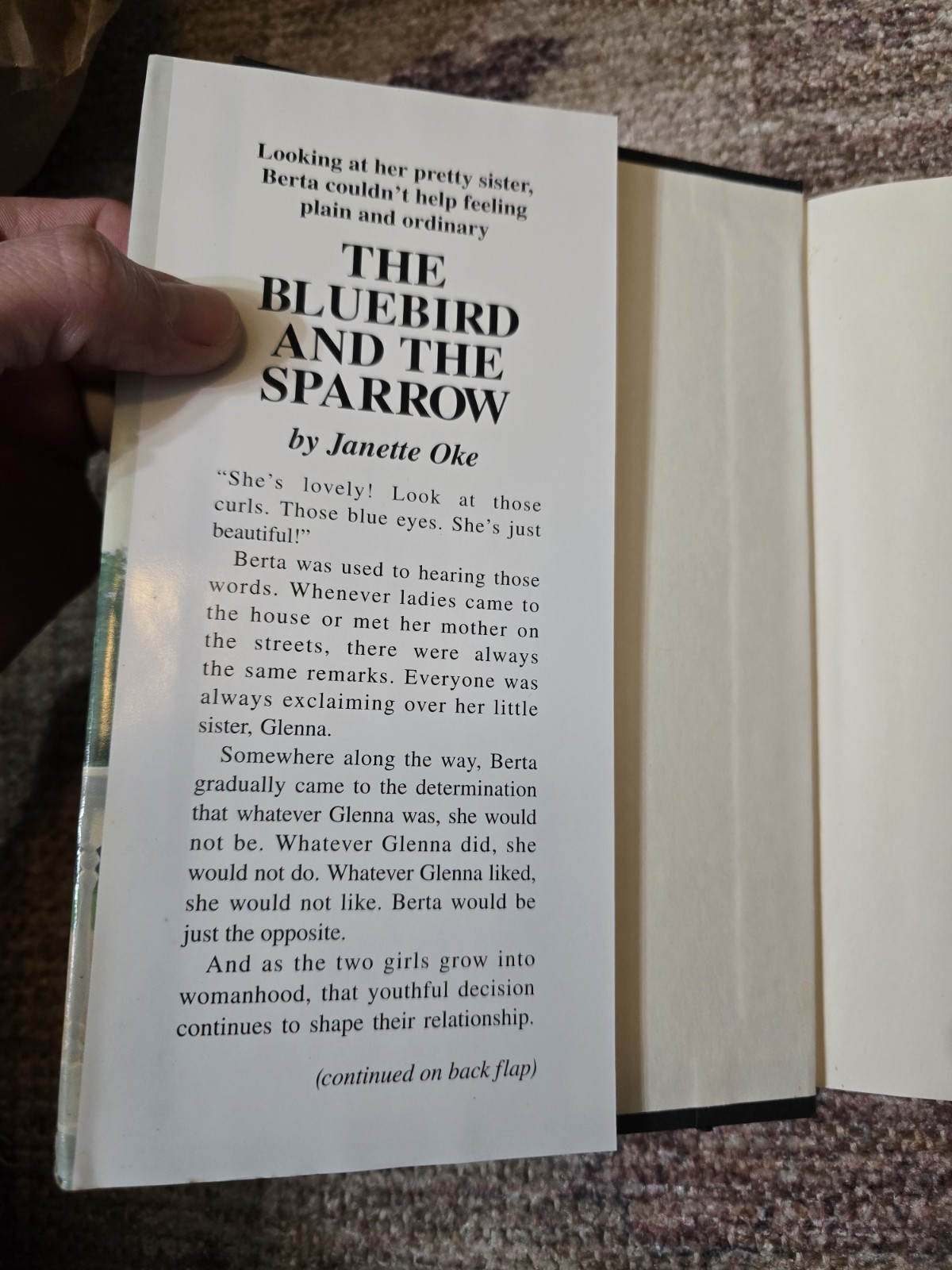 Bluebird and the Sparrow by Janette Oke (1995, Library Binding)