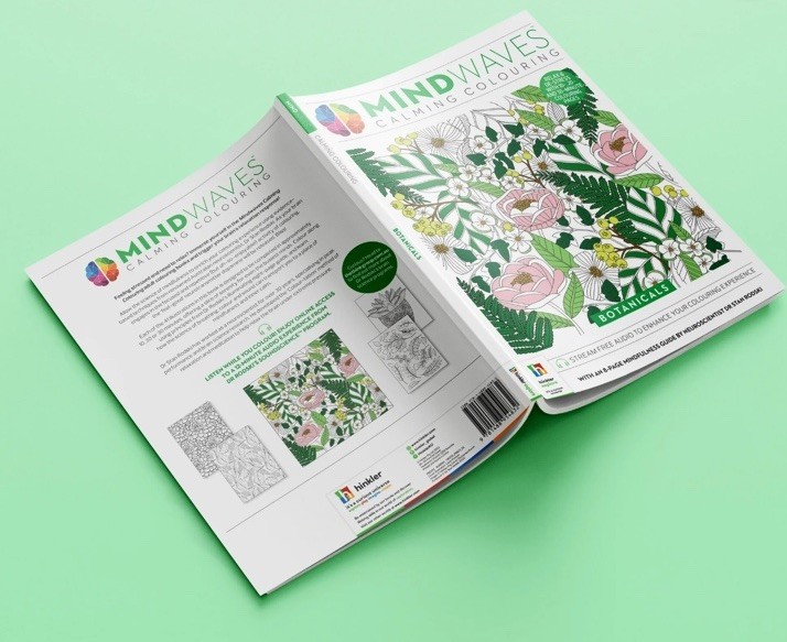 Hinkler Mindwaves Calming Coloring Botanical for Adults, 72 Pages