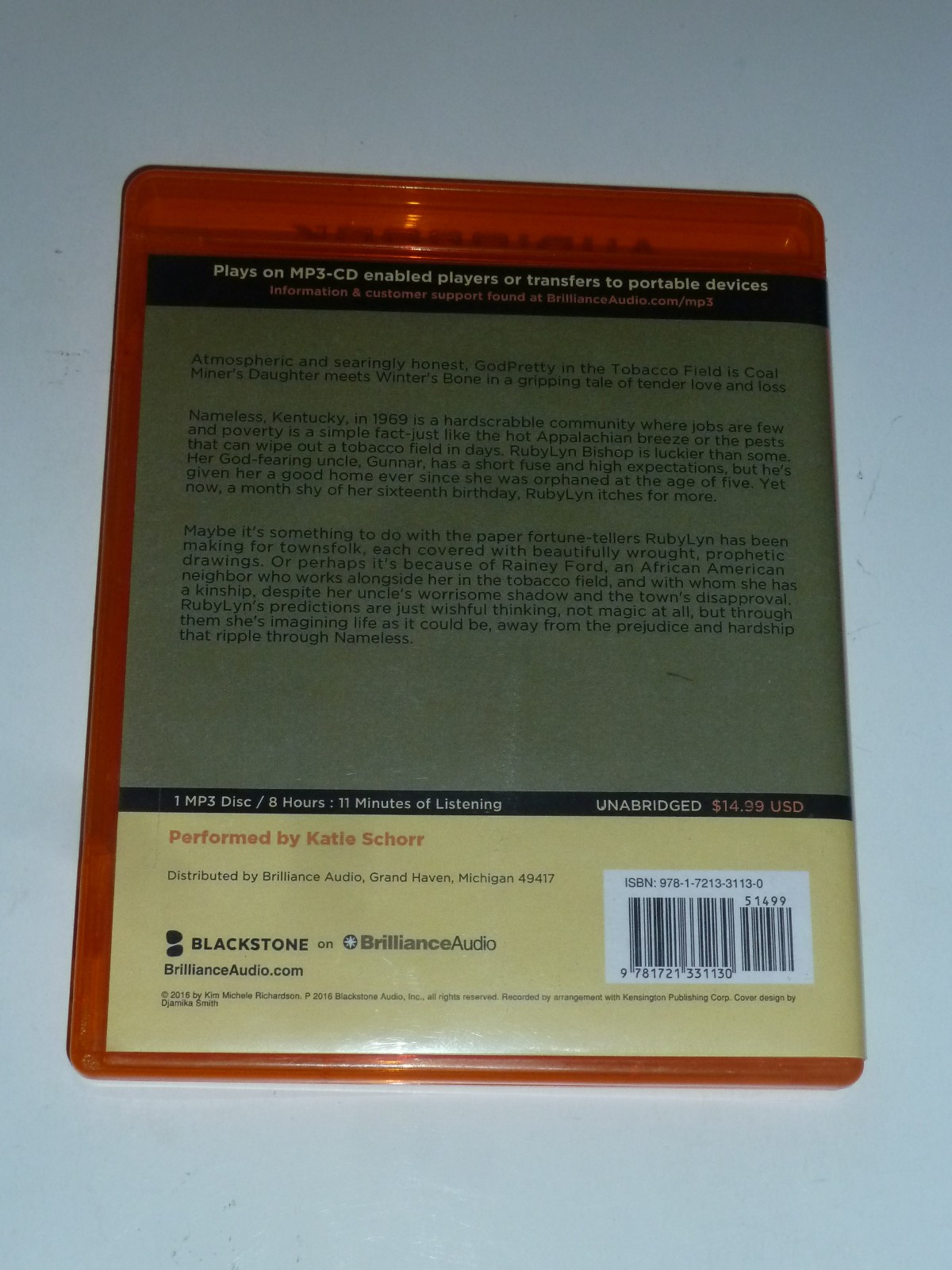 GodPretty in the Tobacco Field by Kim Michele Richardson MP3-CD audiobook novel!