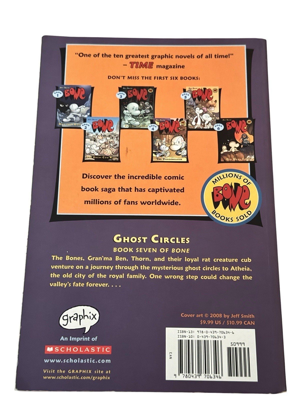 Lot of 3 Bone Graphic Novels Jeff Smith Graphix Scholastic 3rd Grade