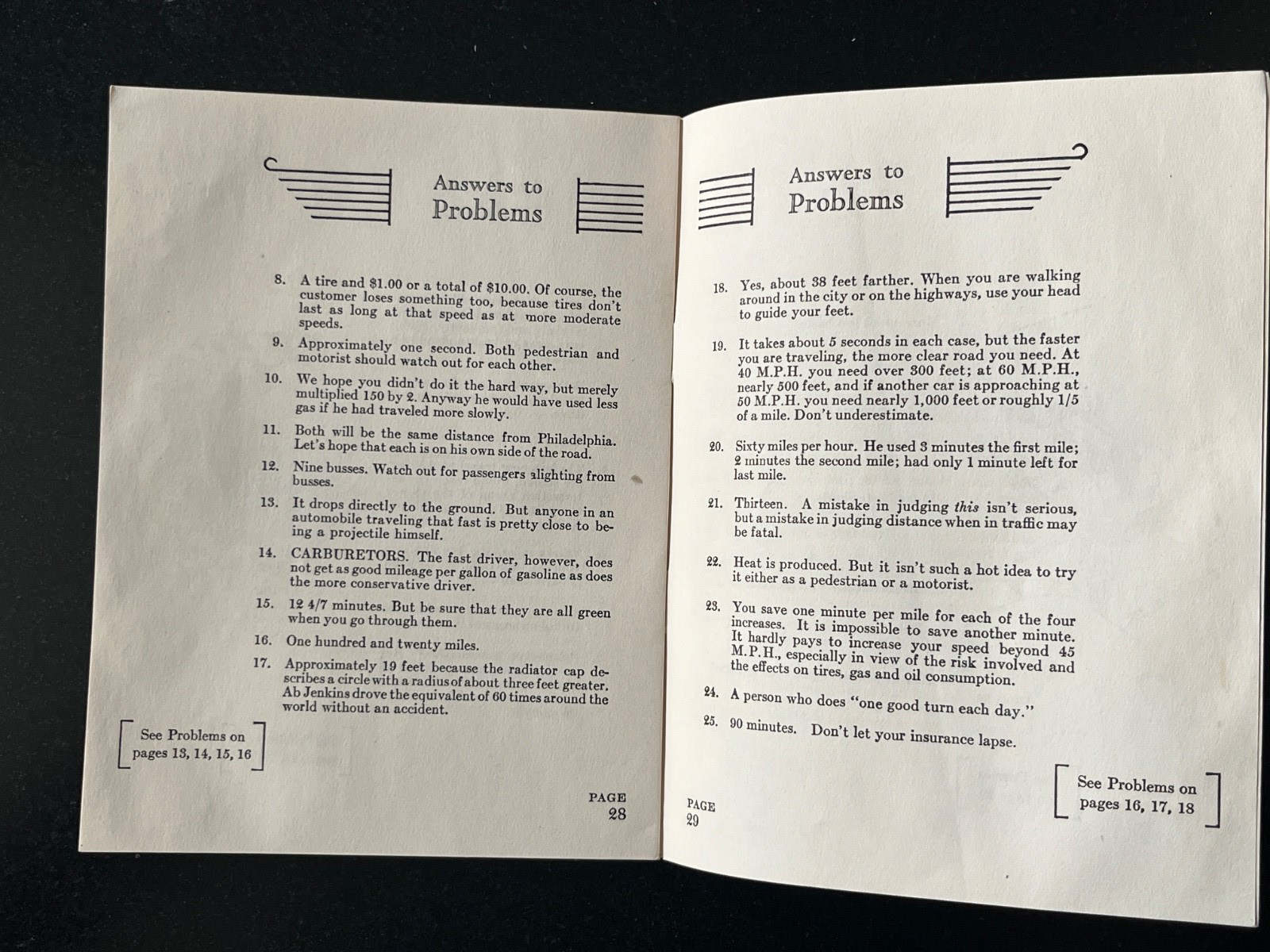 Fun With Facts 30 pages Travelers Insurance Streets & Highway Safety Guide