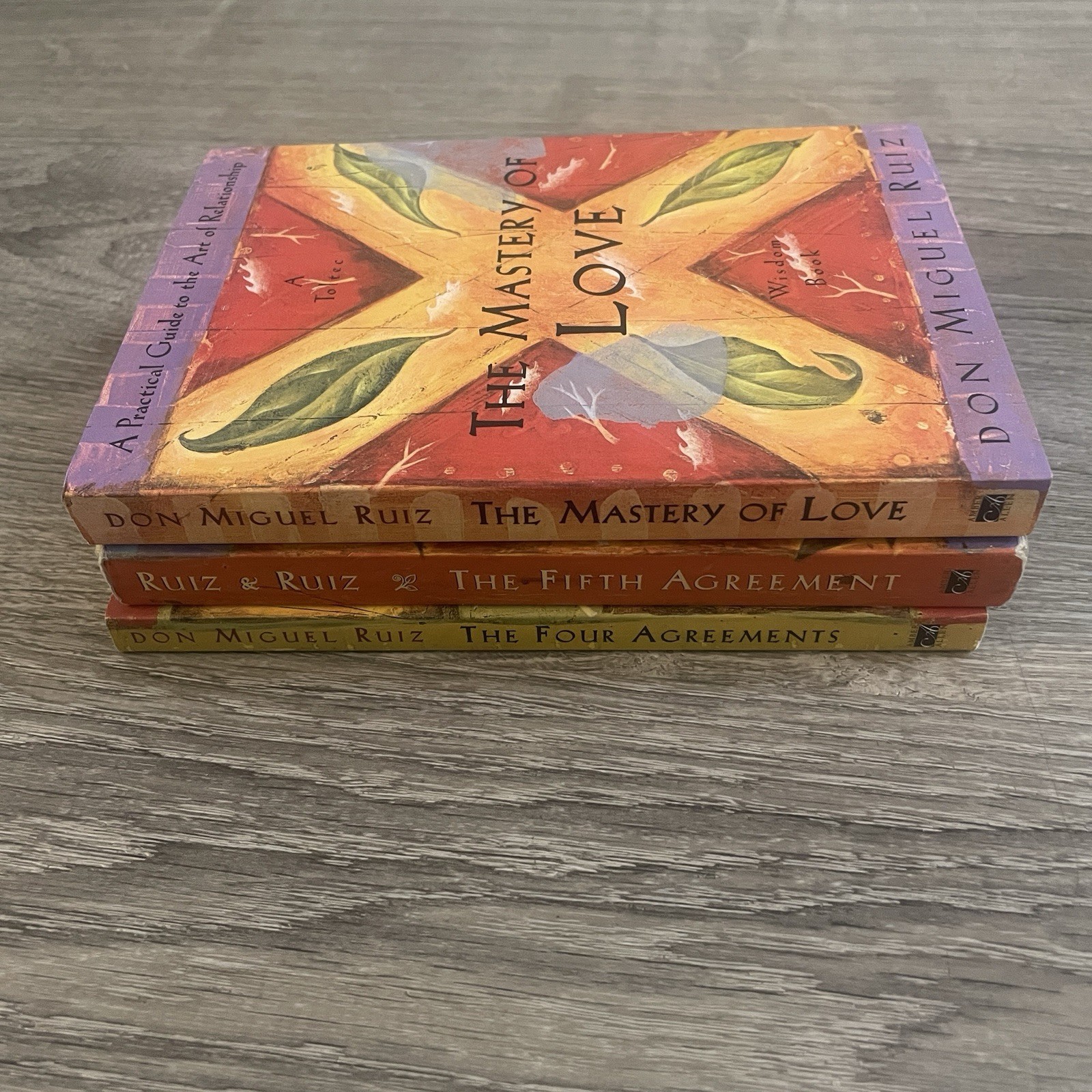 The Four Agreements 3 Book Set Lot by Don Miguel Ruiz Love Mastery 5th