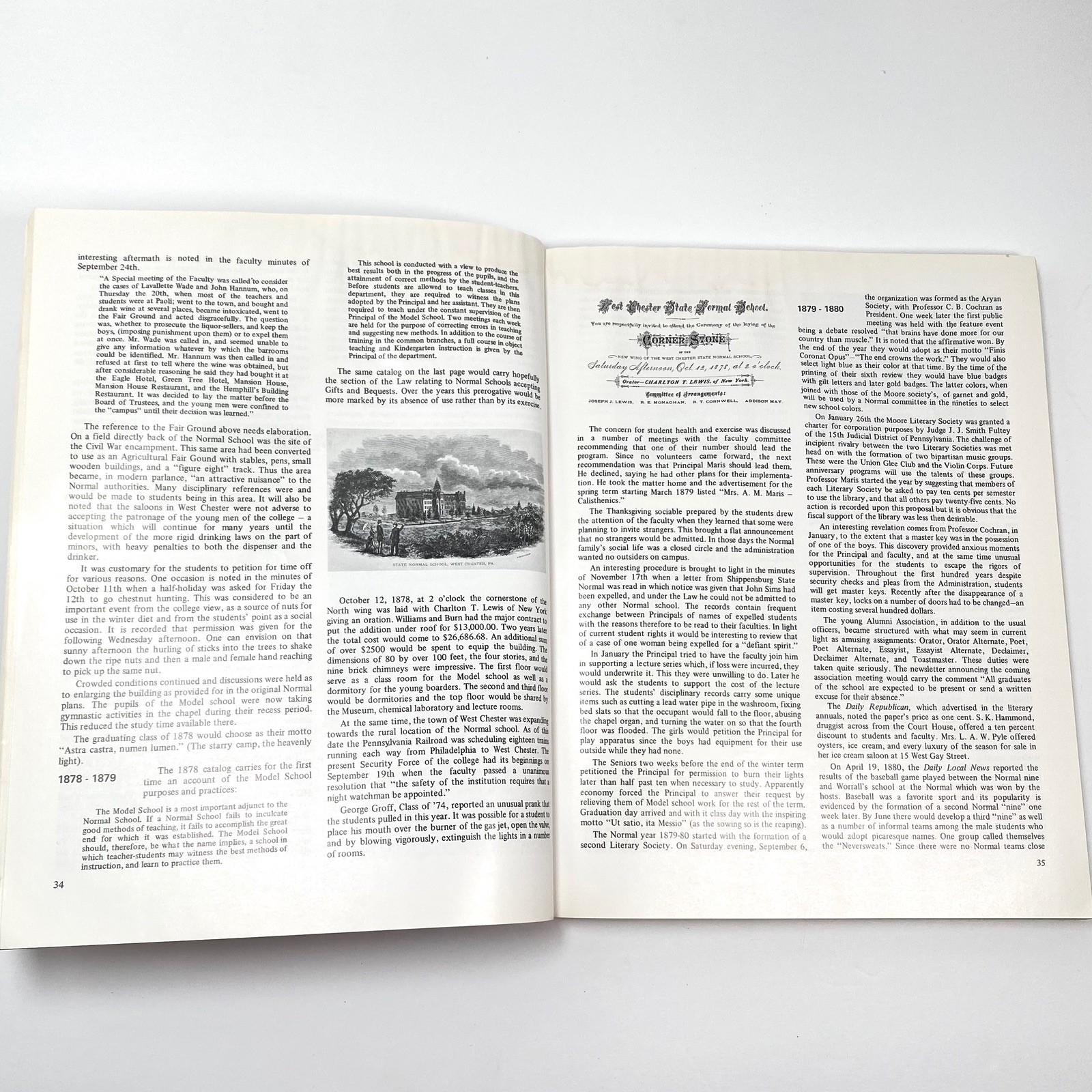 1971 Centennial History West Chester State College: Sturzebecker See Cpondition