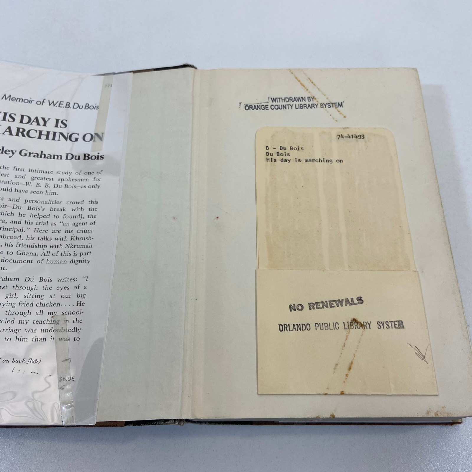 His Day Is Marching On Shirley Graham Memoir of W E B Du Bois Ex Library HCDJ