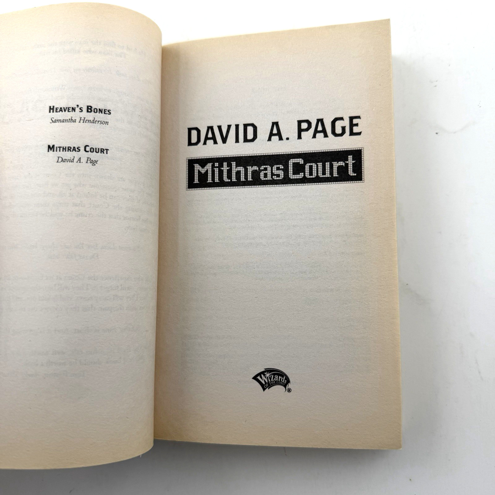 MITHRAS COURT David A. Page Wizards Of The Coast 2008 First Ed PB Ravenloft RARE