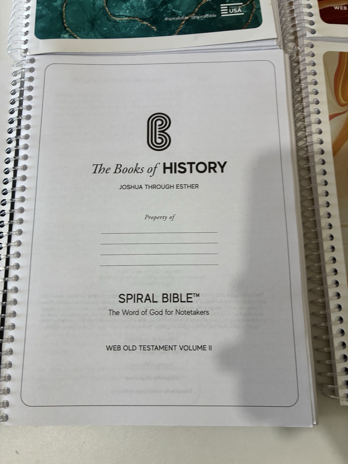 Lot of 4 Spiral Bible New Testament – Poetry – History- Prophets – Very Good