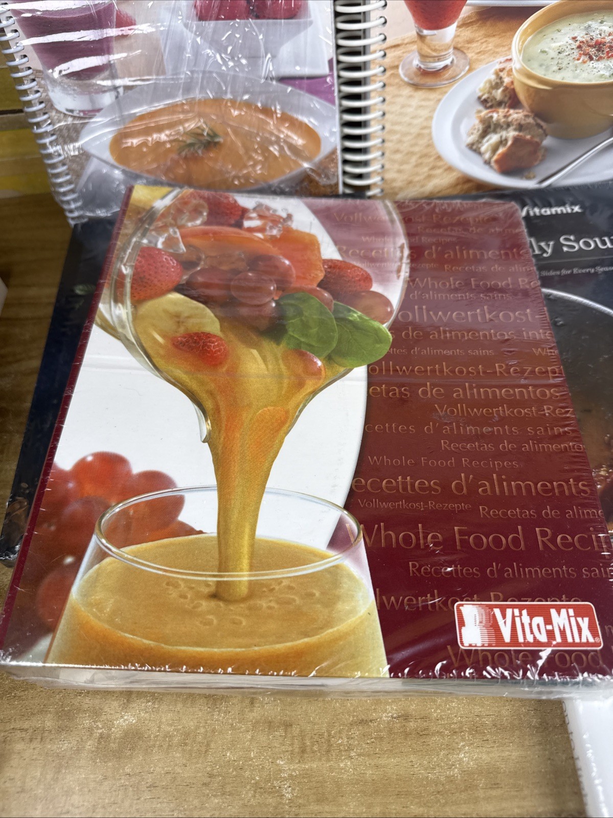 Lot Of 8 Vitamix Cookbooks Savor Entertaining Soups Blending Smoothies 6 Sealed