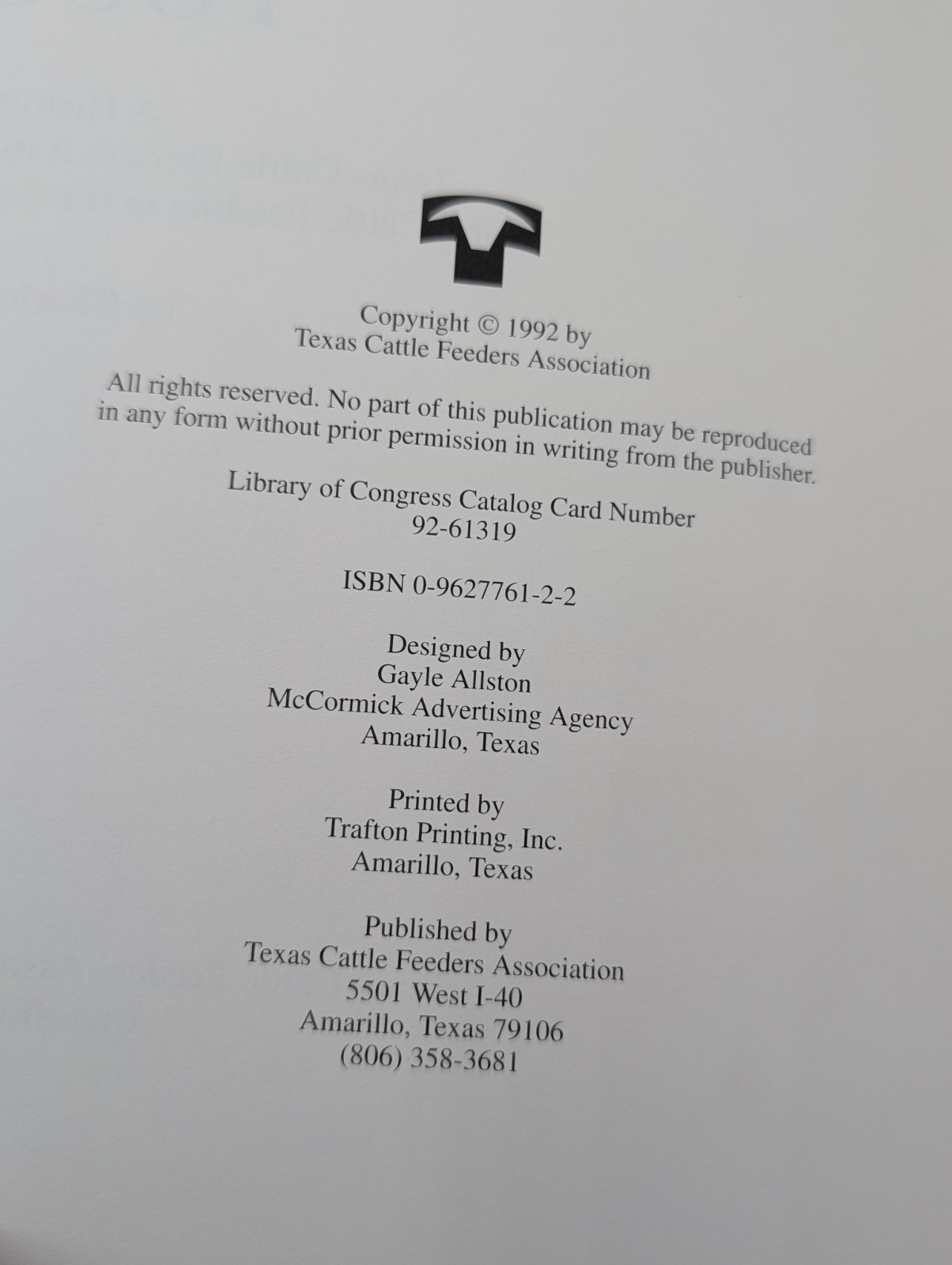 The Finishing Touch by Charles E. Ball/Texas Cattle Feeders 1992