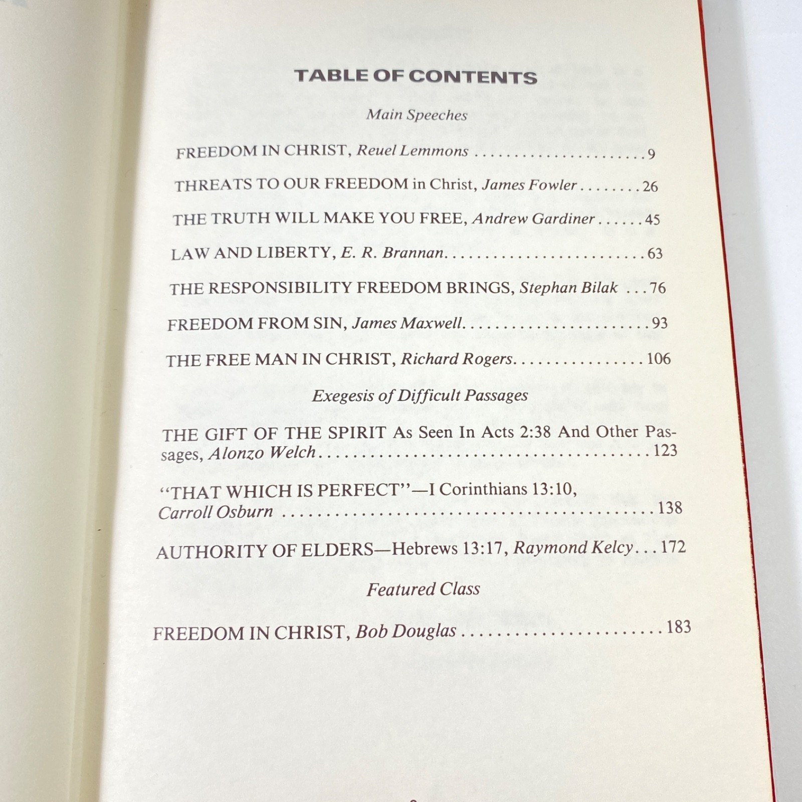 1976 ABILENE CHRISTIAN COLLEGE BIBLE LECTURES – FREEDOM IN CHRIST – LIKE NEW