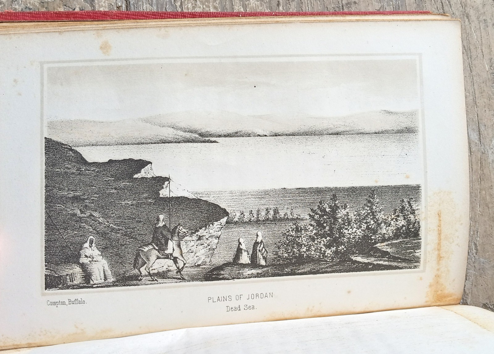 The Sacred Plains ~1856 Antique HC~ Headley Bible Geography Buffalo NY Illust