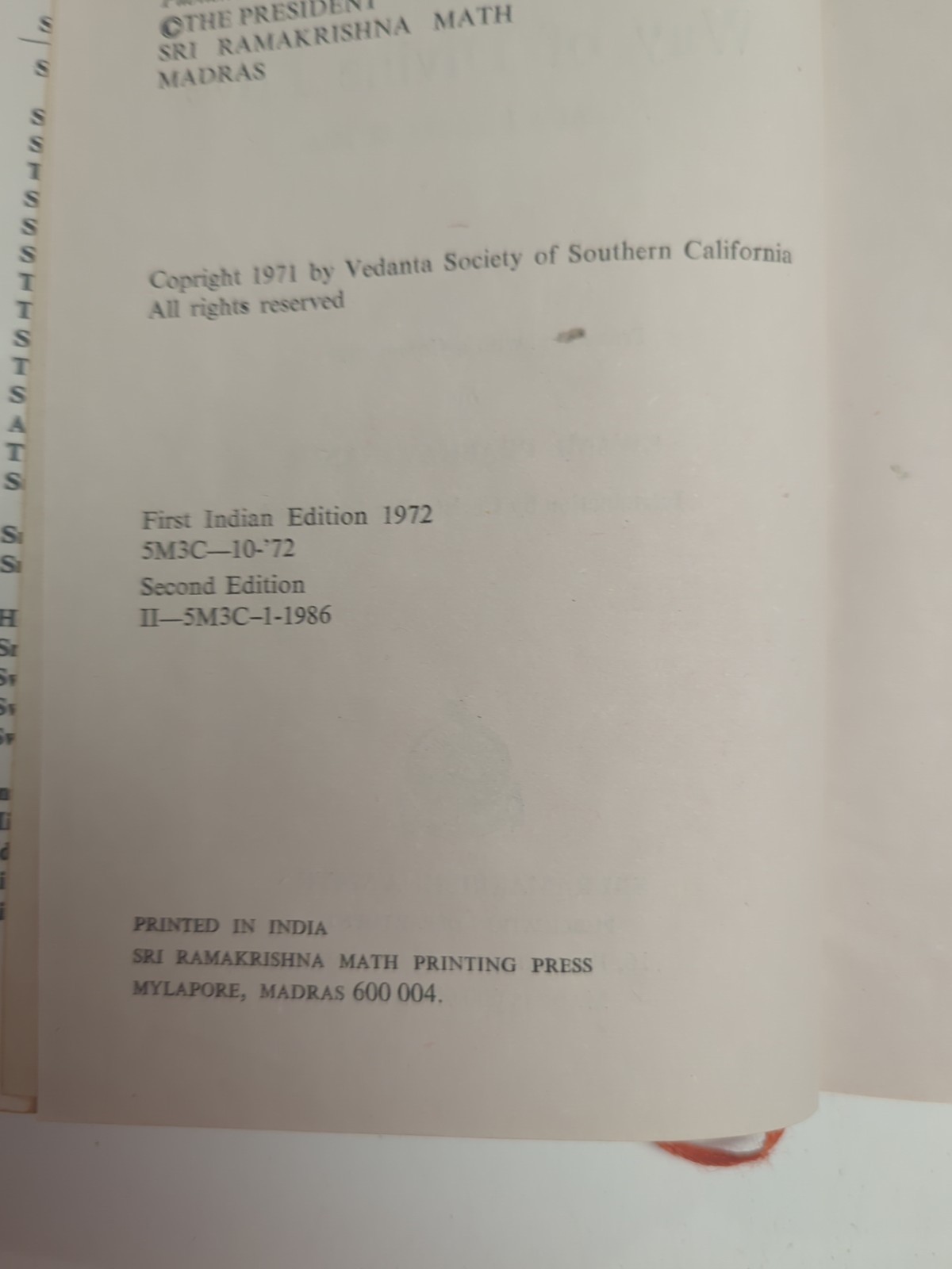 NARADA’S WAY OF DIVINE LOVE By Swami Prabhavananda – Hardcover
