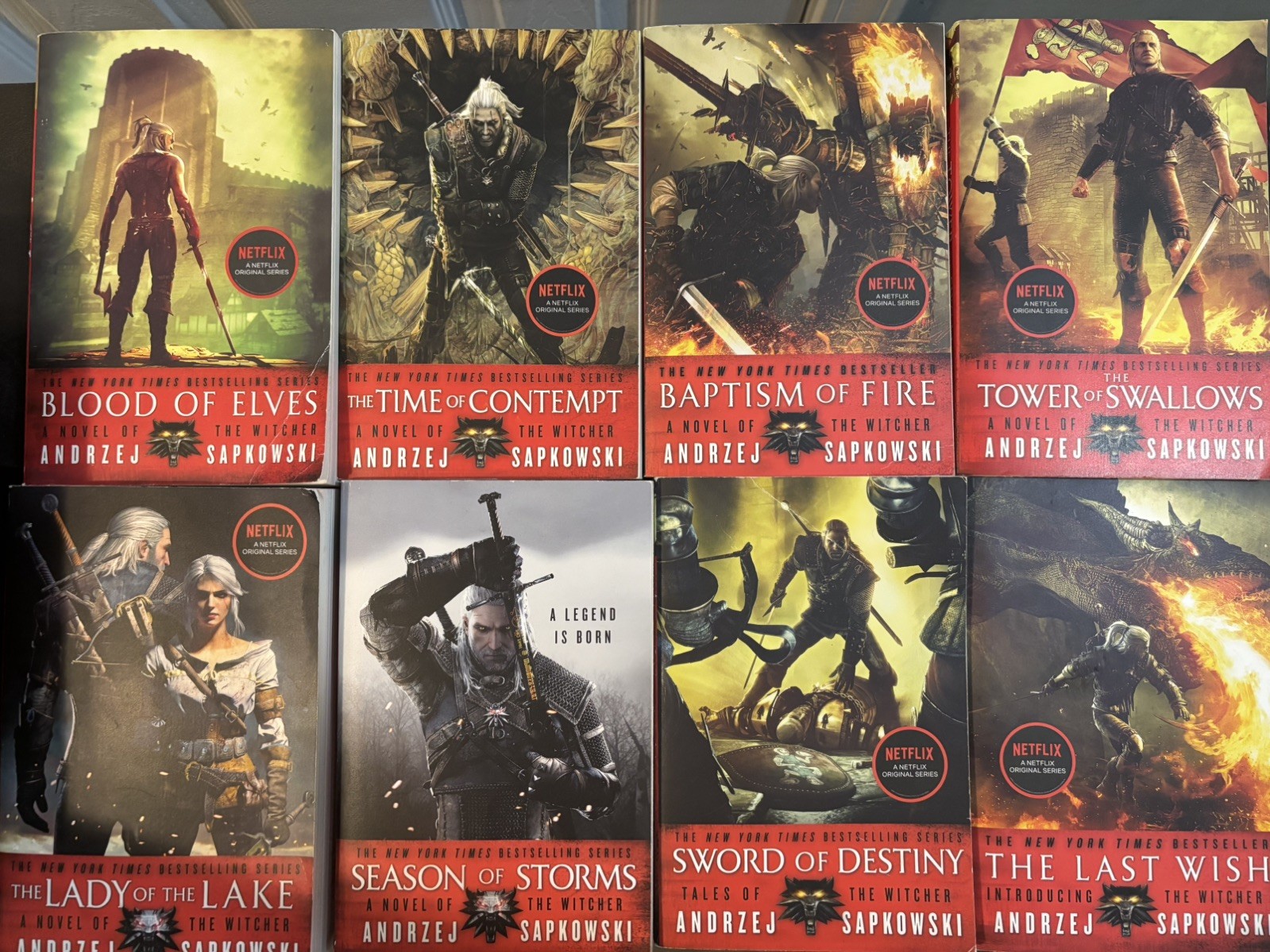 The Witcher – Set of 8 (Used Paperback Books) – Andrzej Sapkowski