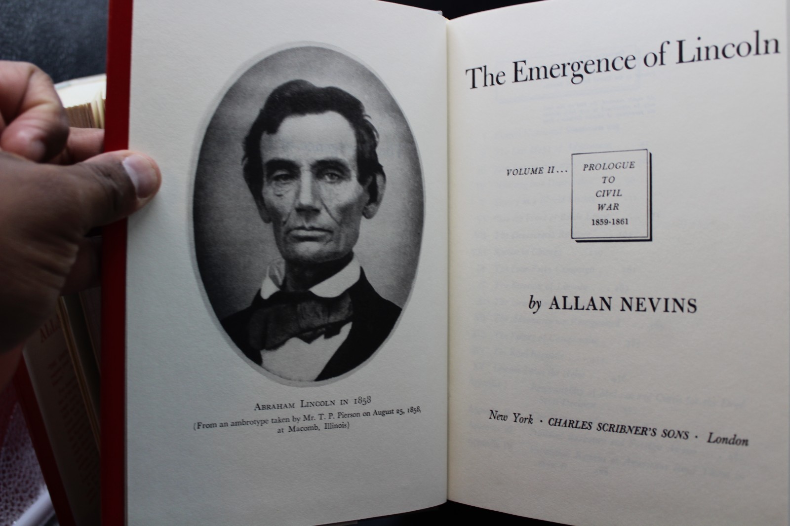 The Emergence Of Lincoln By Allan Nevins • 2 Volume Set • 1950