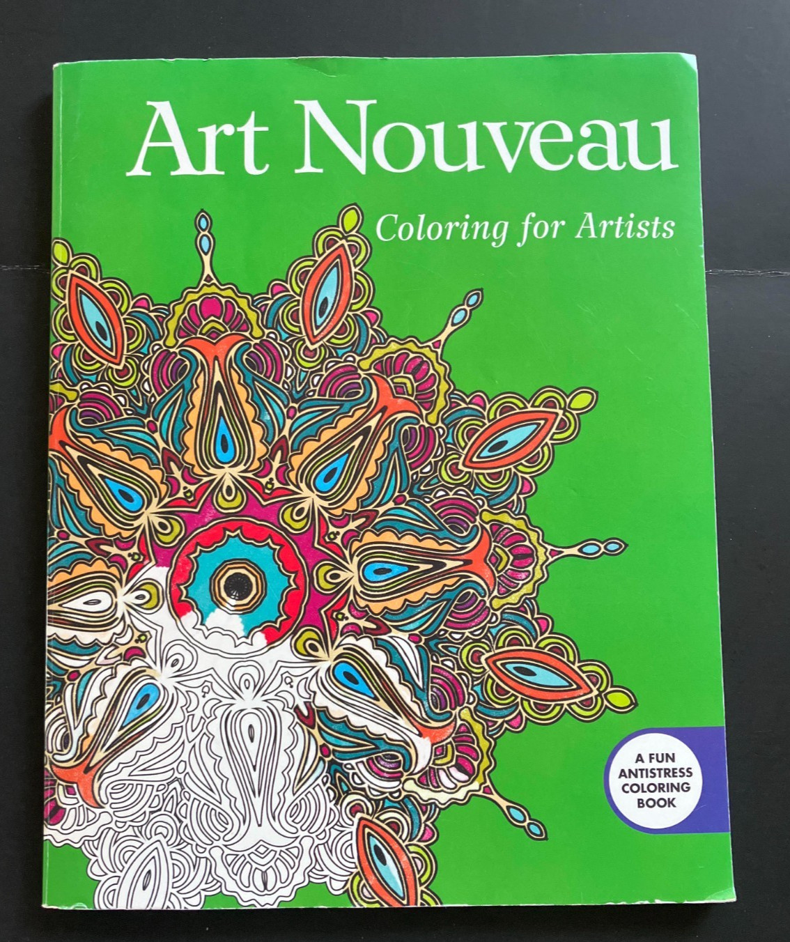 Art Nouveau: Coloring for Artists by Skyhorse Publishing (2015, Trade Paperback)