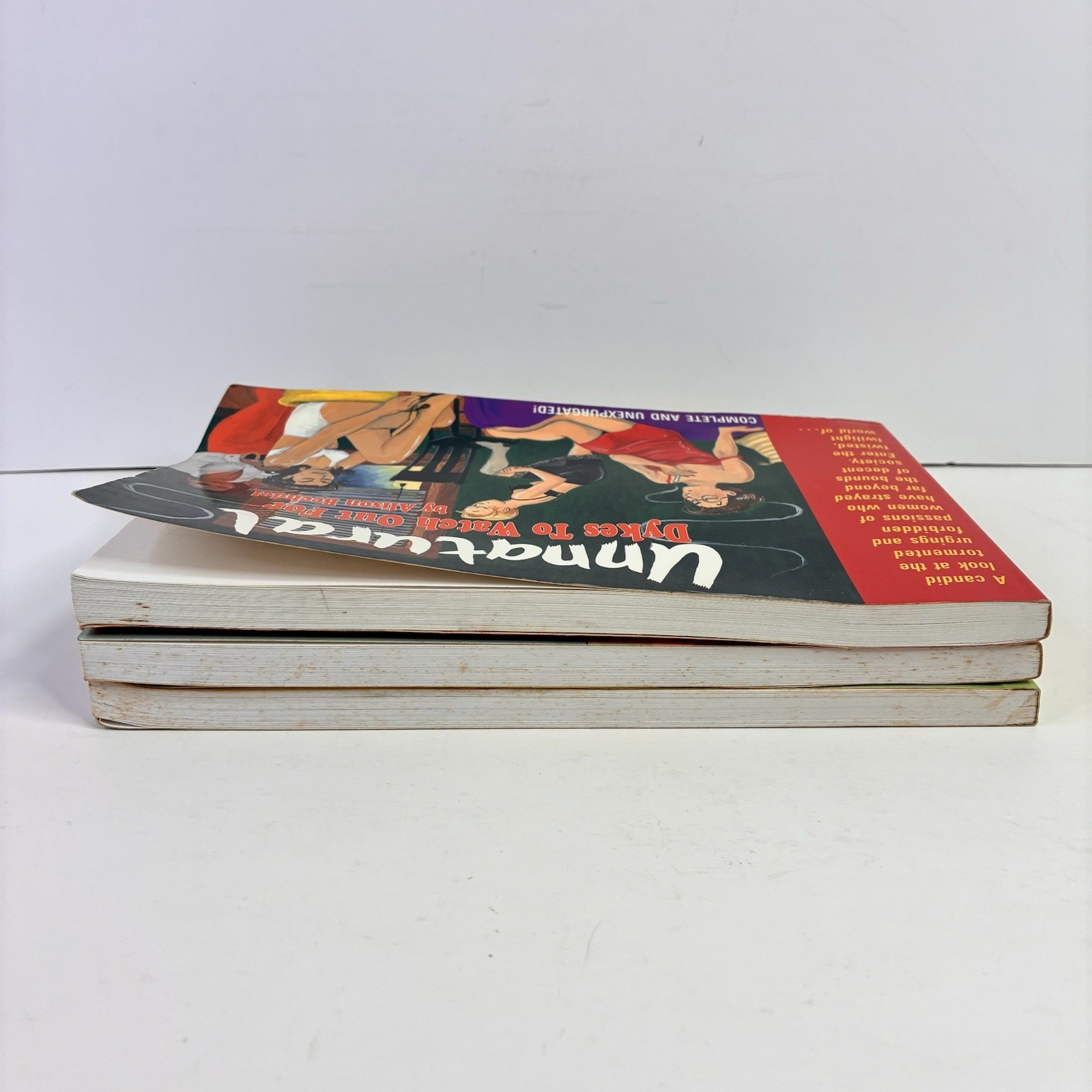 Alison Bechdel Lot of 3 Books Post Dykes to Watch Out For, Hot Throbbing Dykes