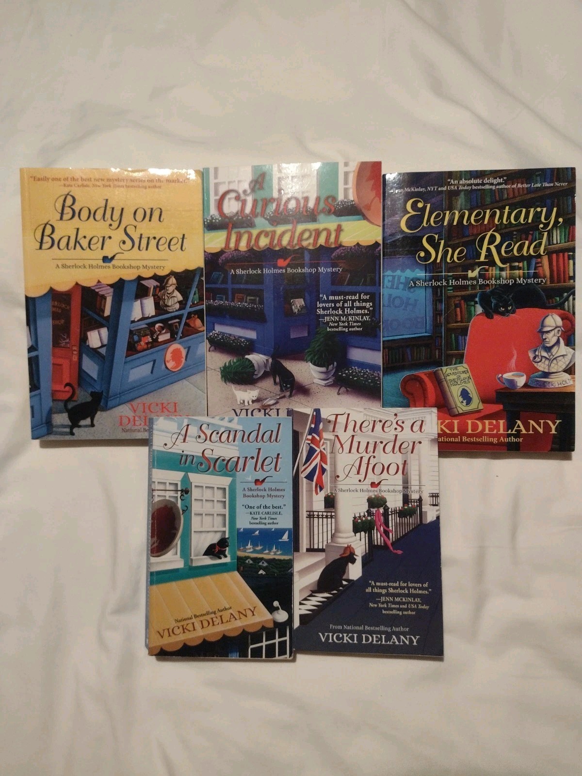 Lot of 5 Sherlock Holmes Bookshop books by Vicki Delany