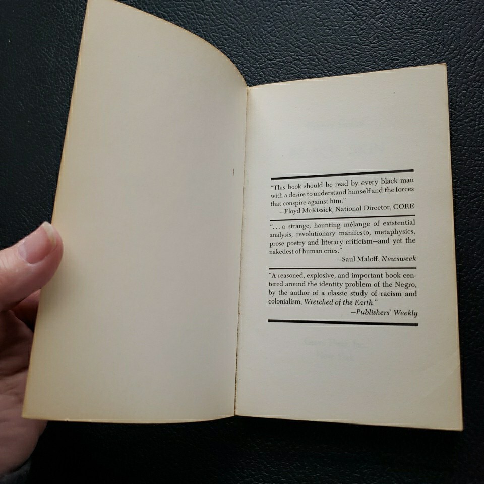 Black Skin, White Masks by Frantz Fanon 1st Evergreen Black Cat Ed 1968 PRISTINE