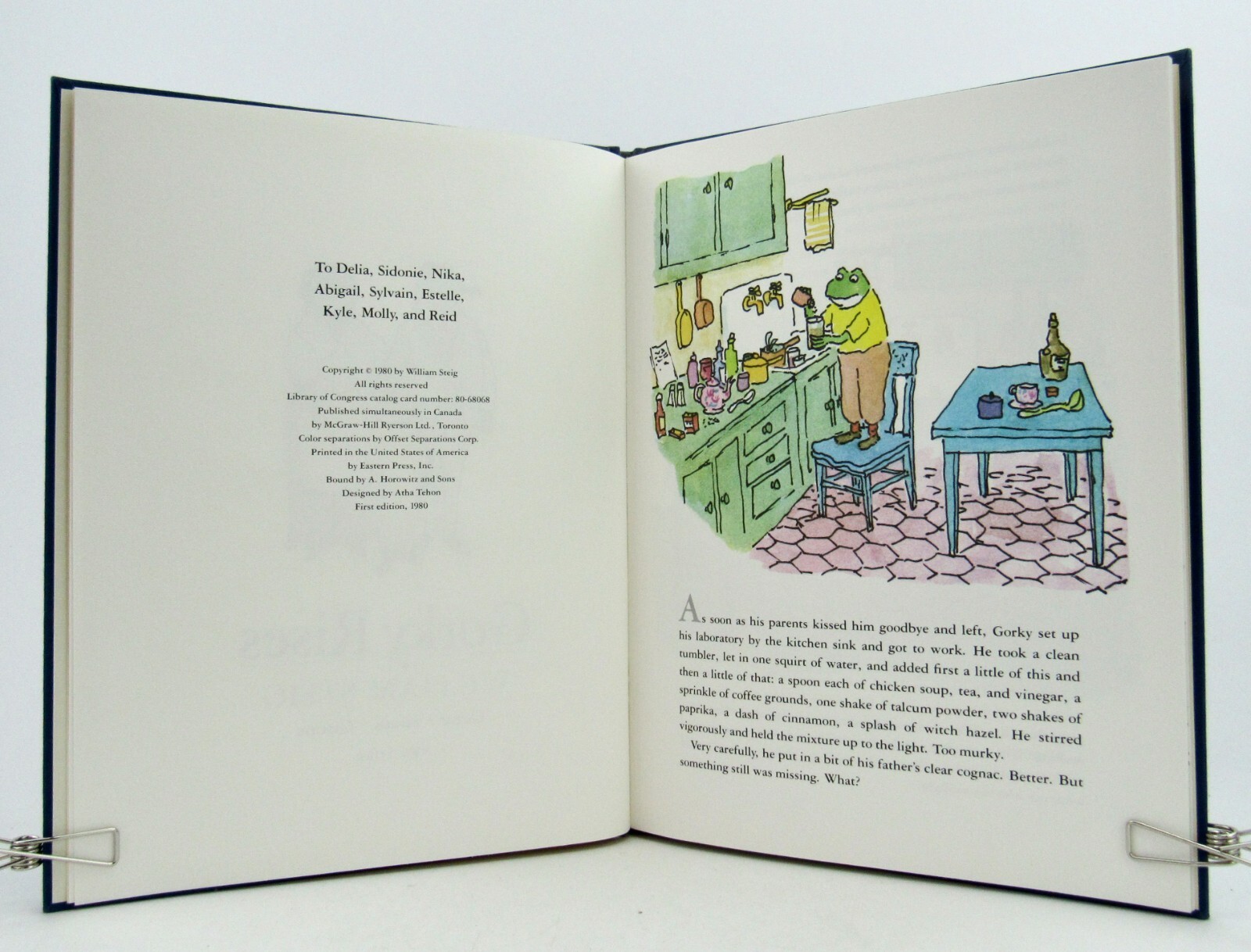 GORKY RISES William Steig 1980 First Edition Farrar Straus Giroux HBDJ EXC