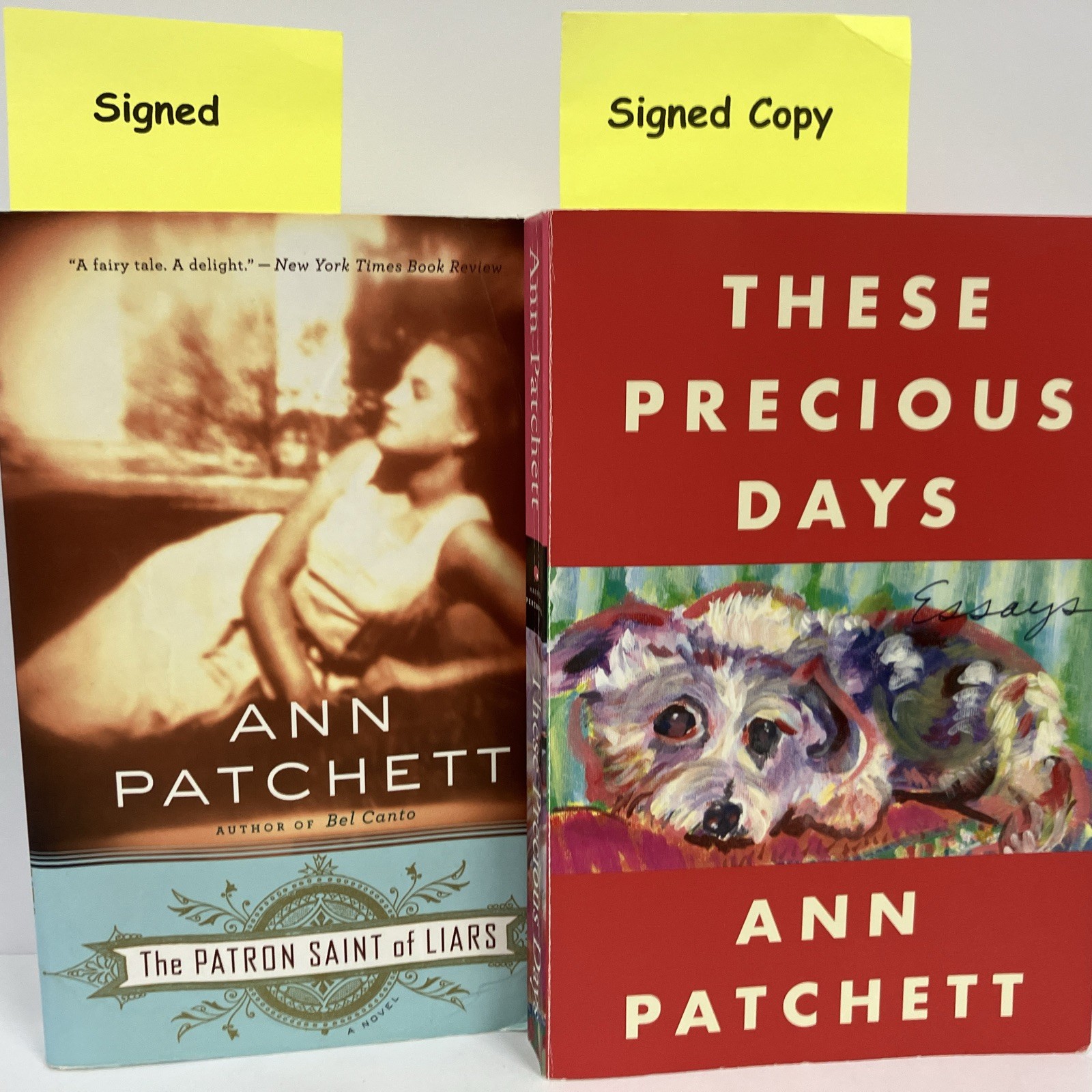 SIGNED Ann Patchett Patron Saint of Liars + These Precious Days (Lot of 2 PBs)