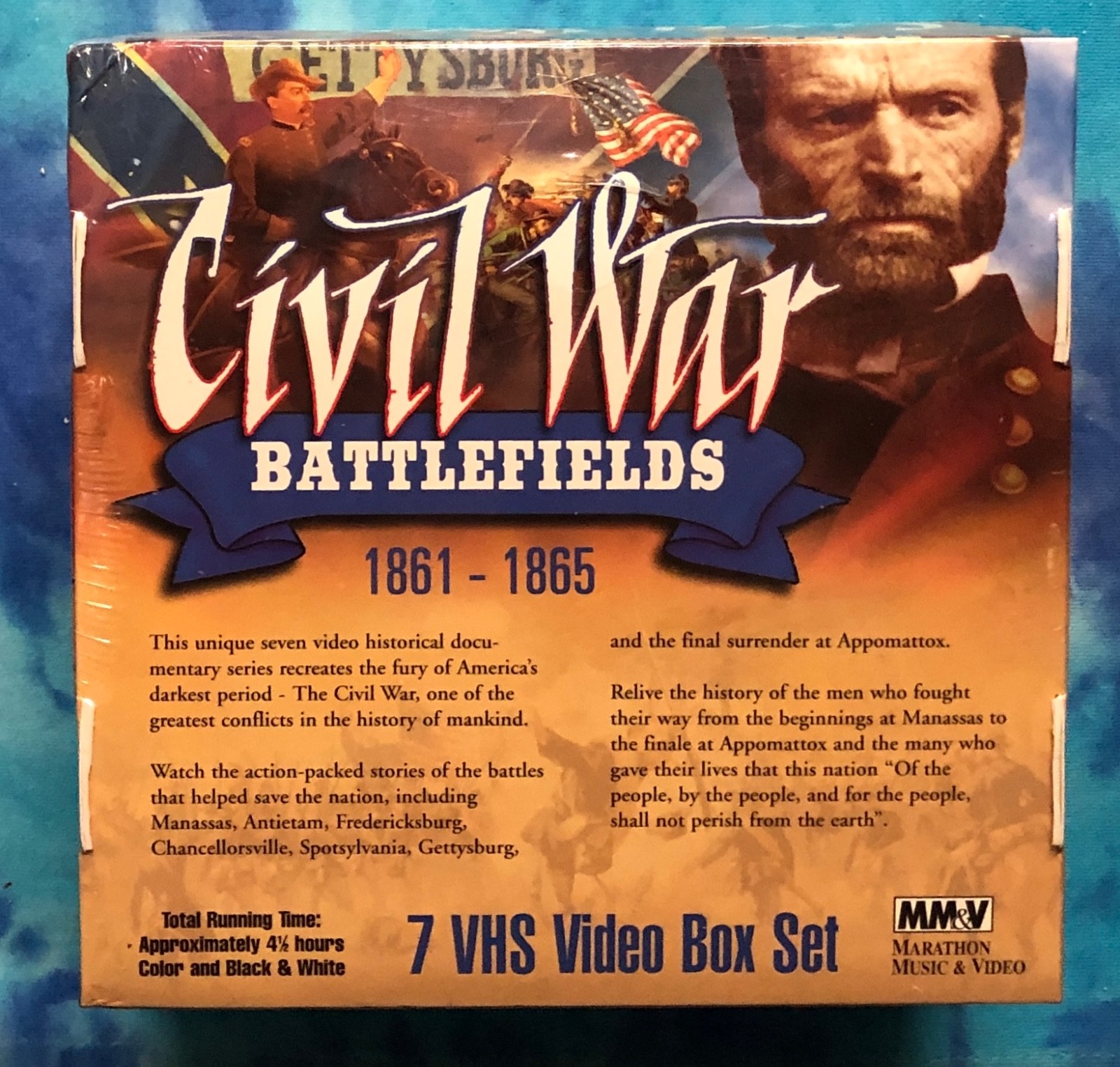 Civil War Battlefields / 7 Tape VHS Set / Getttysburg Bull Run Appomattox ++