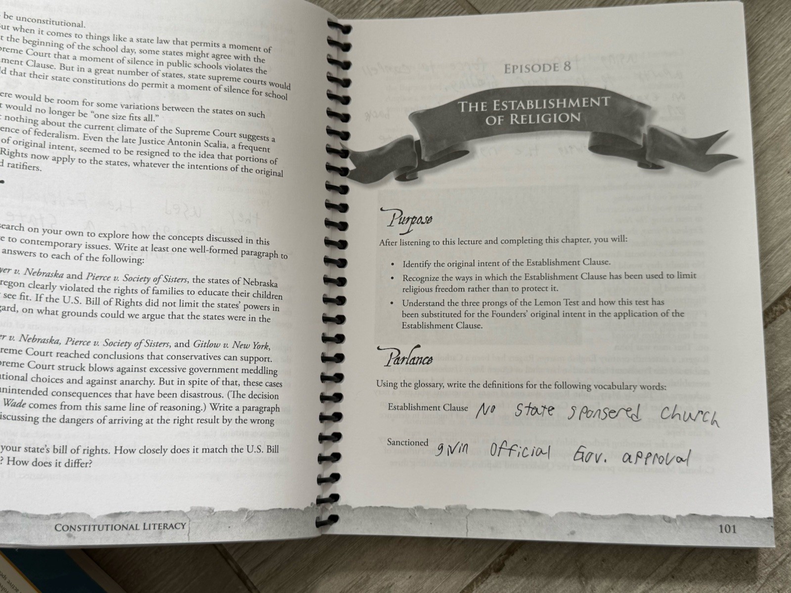 📚 Constitutional Literacy Workbook Apologia Homeshcool